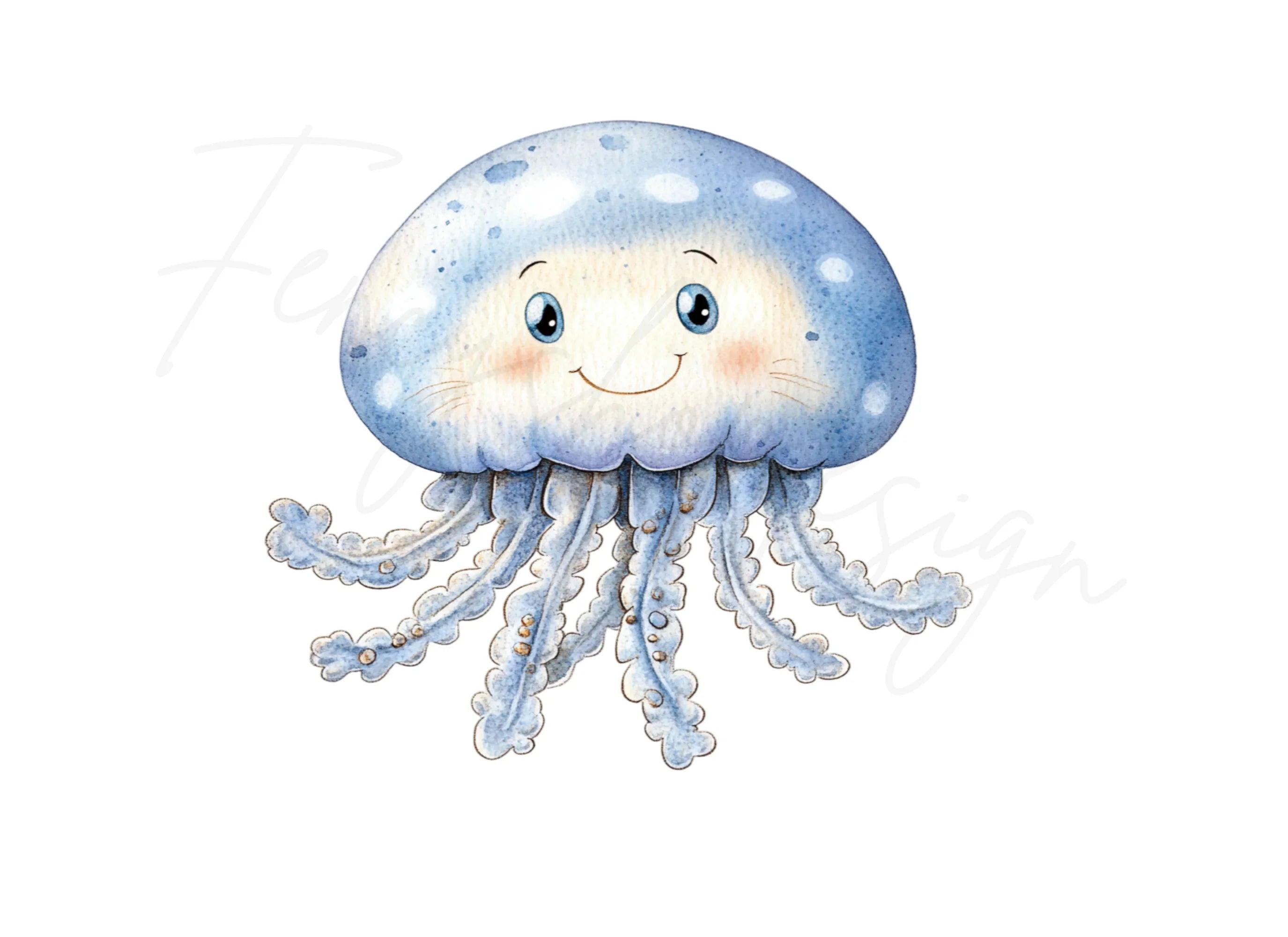 Cute Jellyfish Clipart Bundle