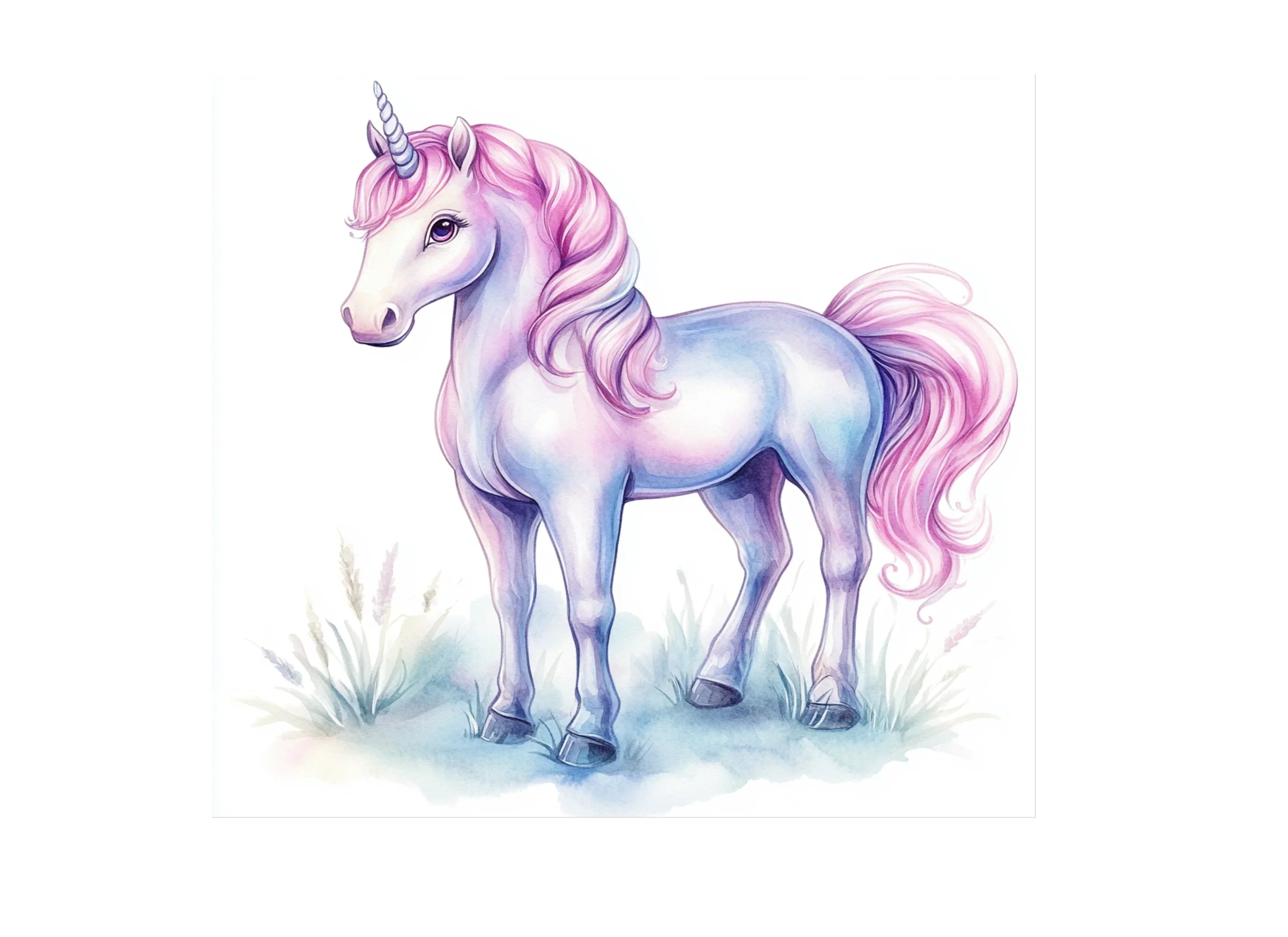 Pastel Unicorns Clipart Bundle