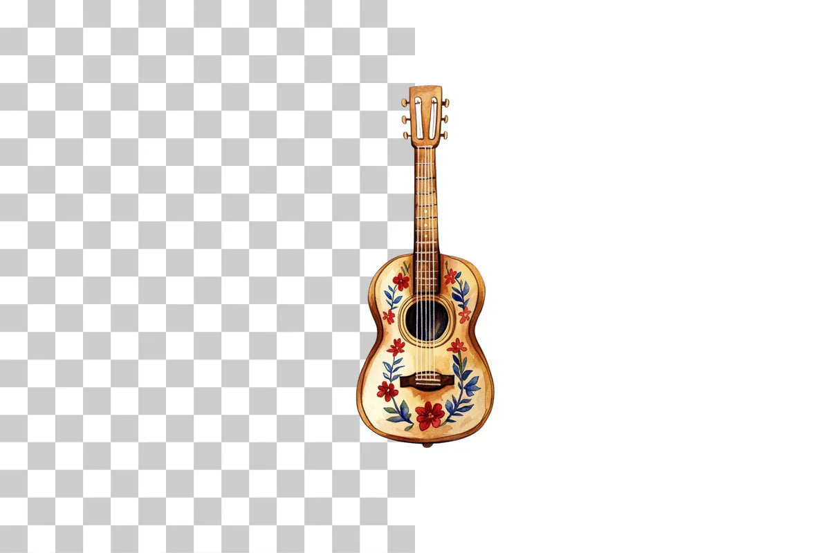 Floral Guitar Folk Art Clipart Bundle - CraftNest - Digital Crafting and Art