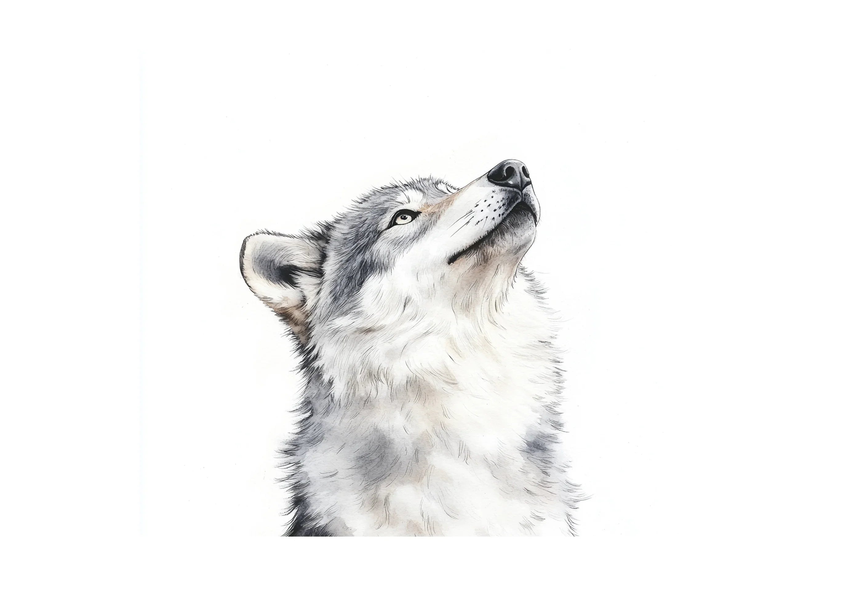 Howling Gray Wolf Clipart Bundle