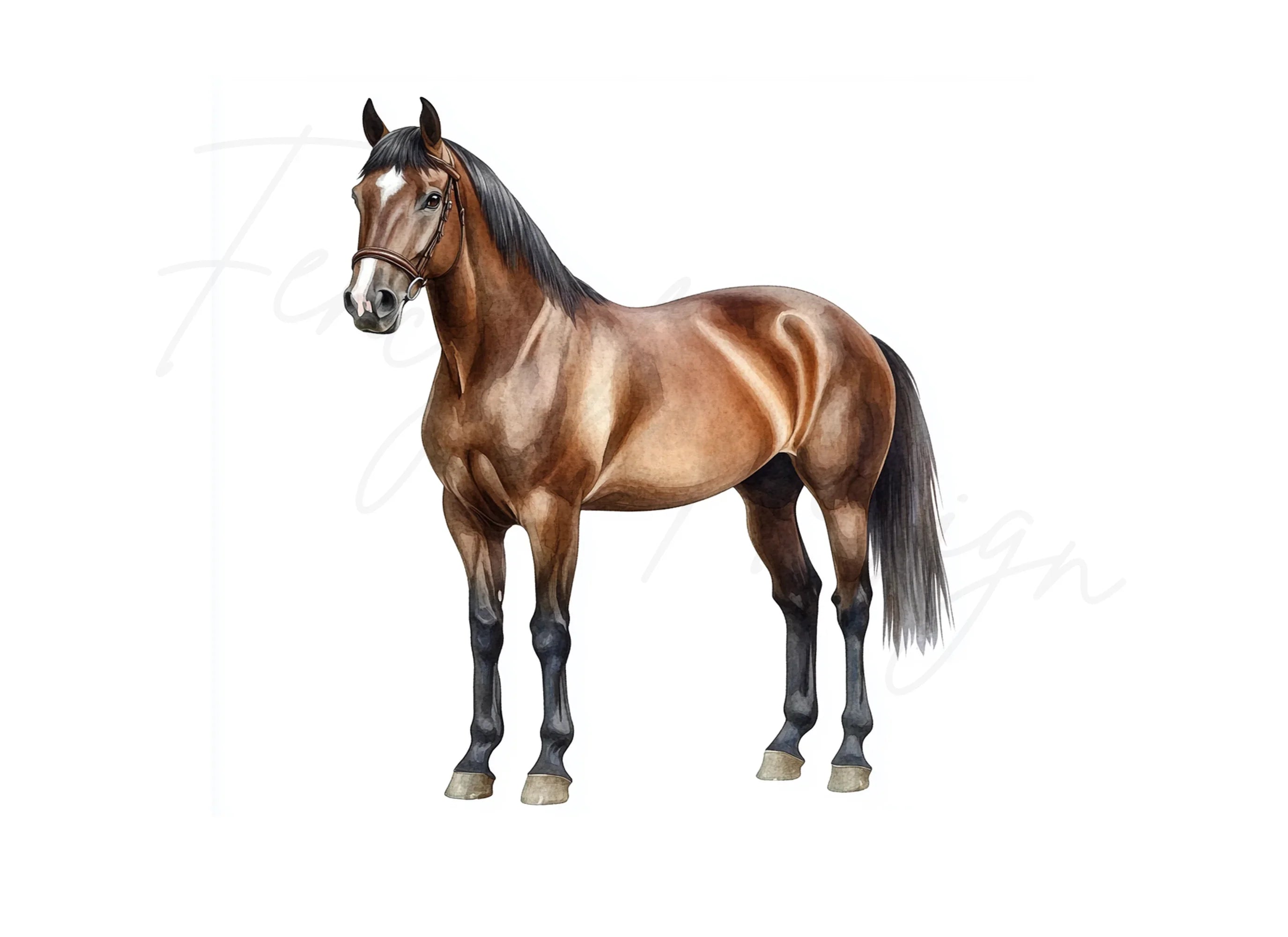 Elegant Horse Breeds Clipart Bundle