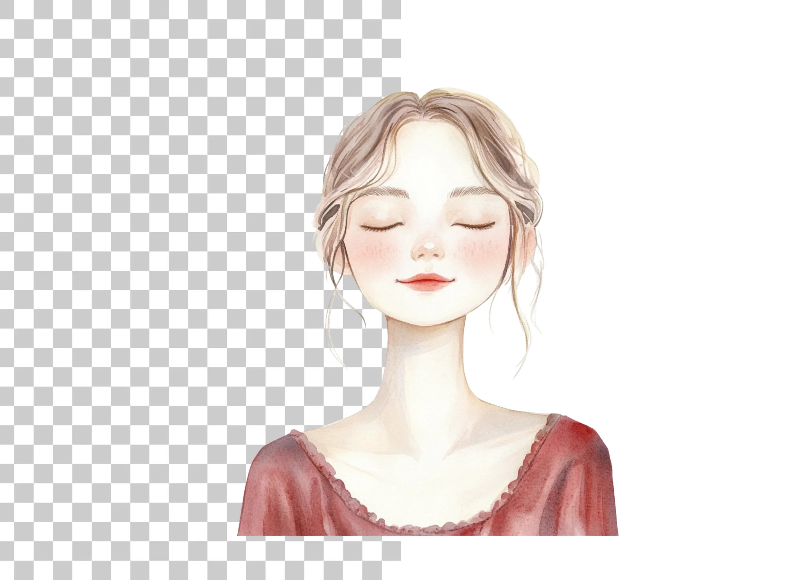 Serene Woman Clipart Bundle