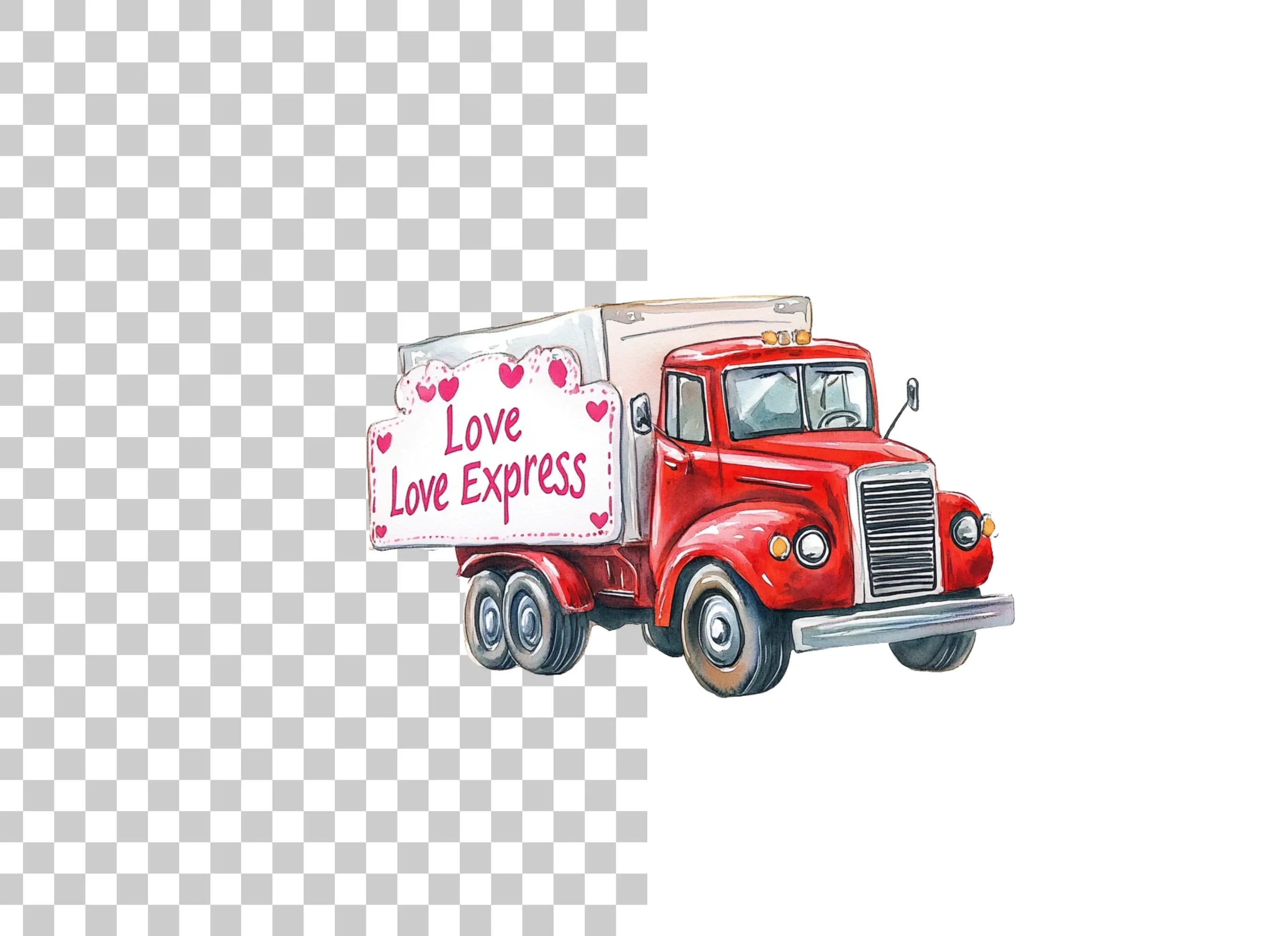 Love Express Trucks Clipart Bundle