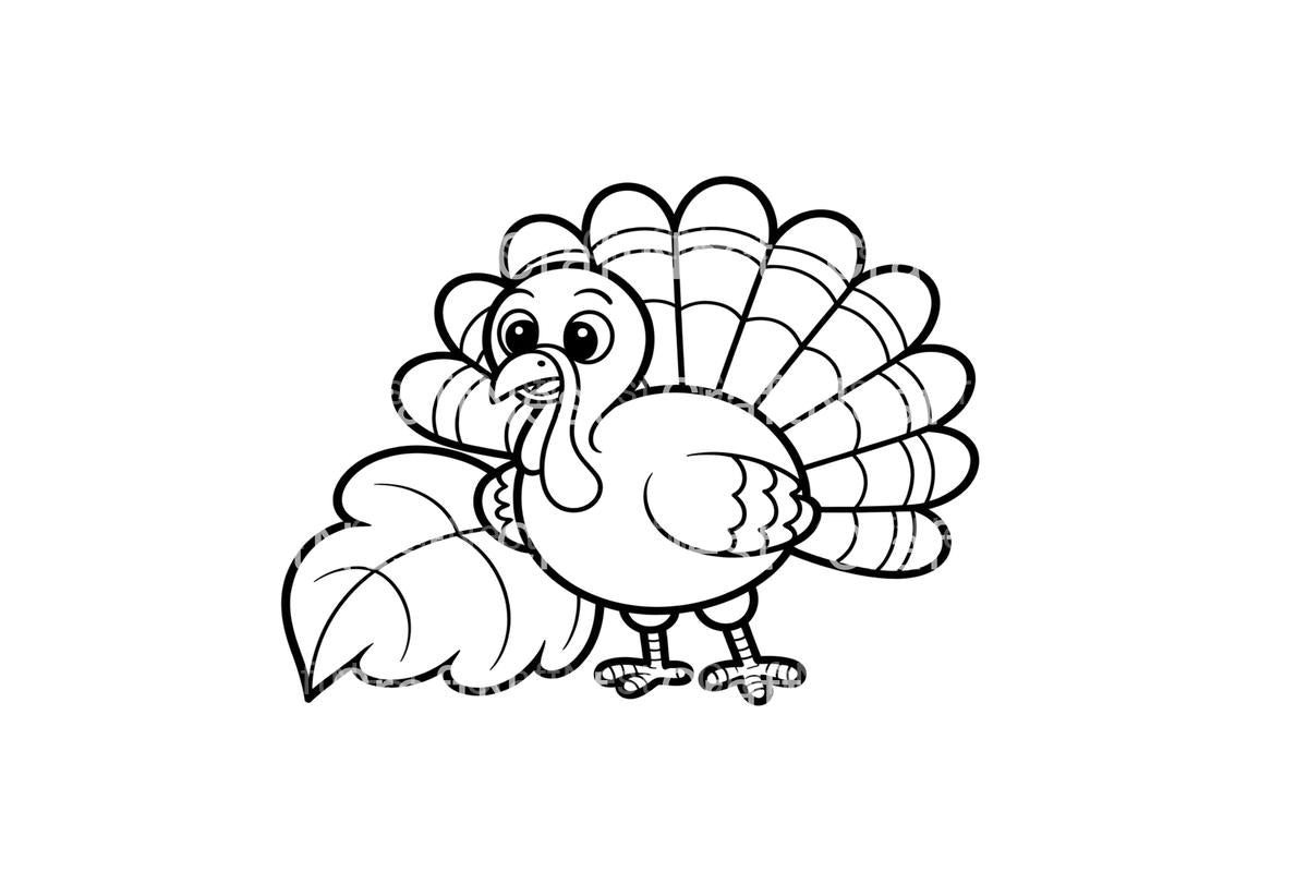Cute Thanksgiving Turkey Coloring Books
