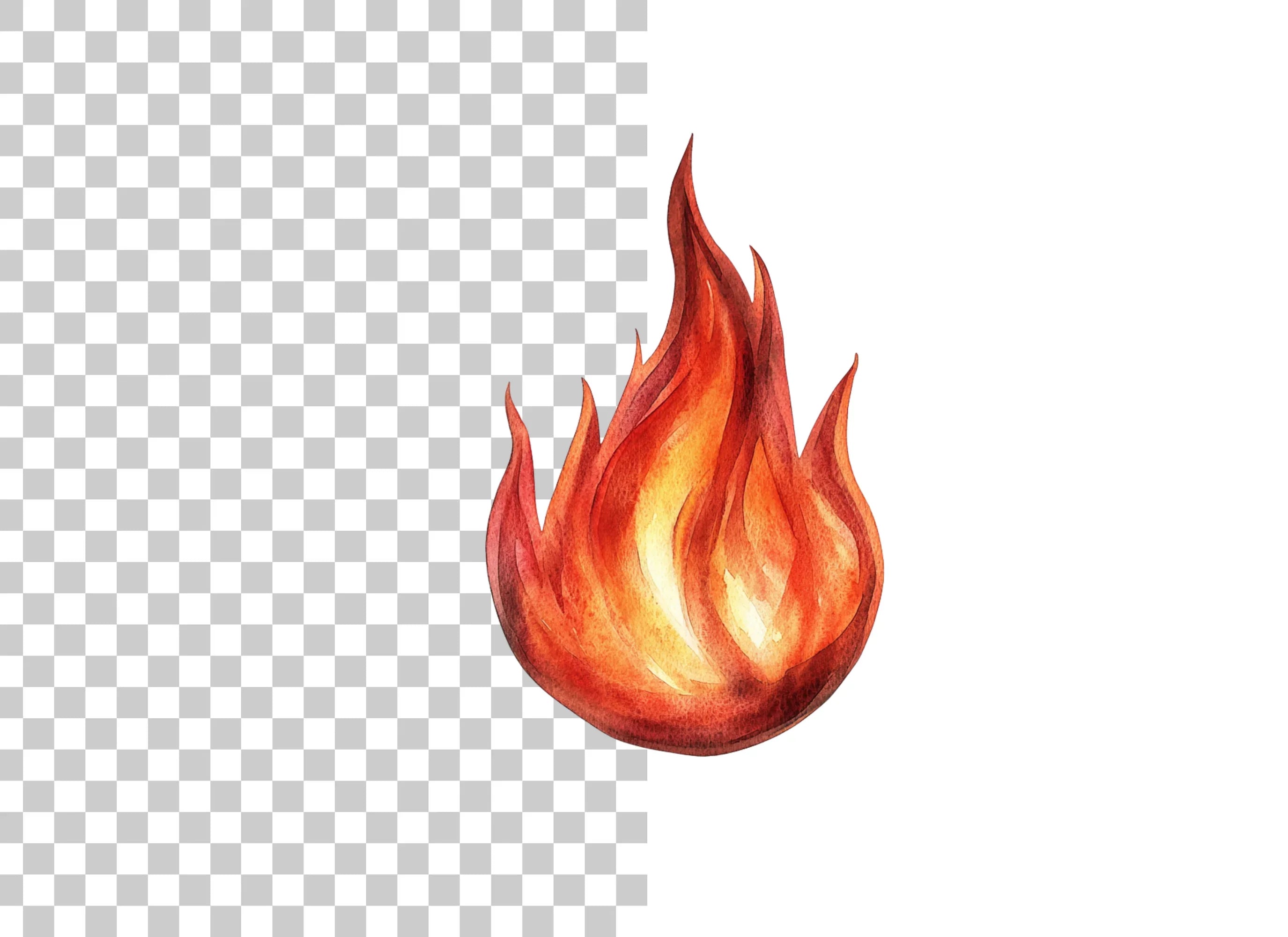 Realistic Fire Flame Clipart Bundle