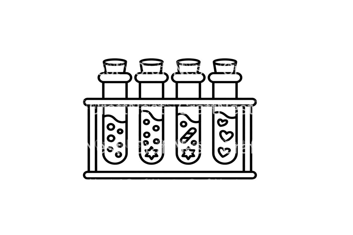 Christmas Test Tube Experiments Coloring Books