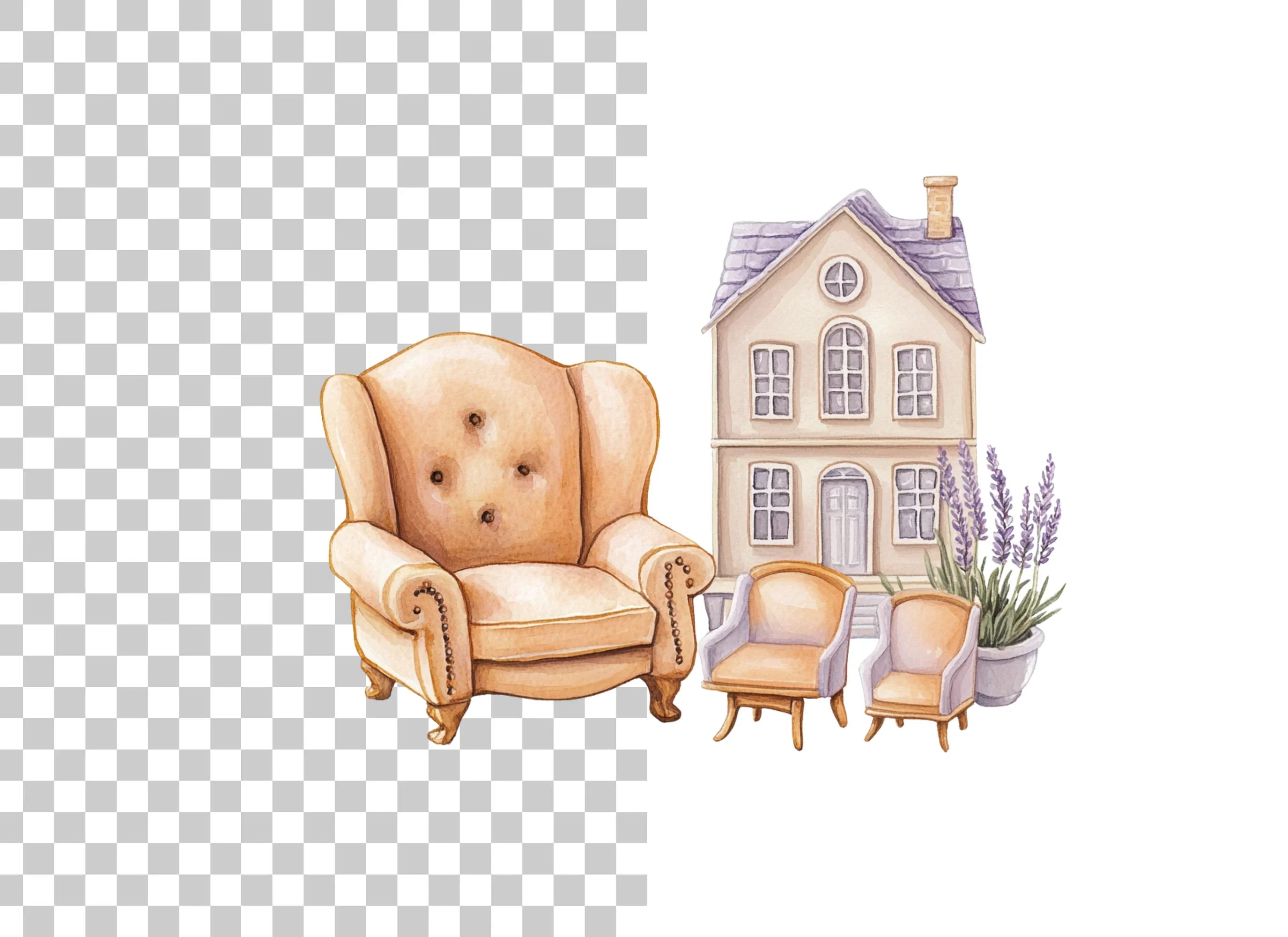 Cozy Home Decor Clipart Bundle