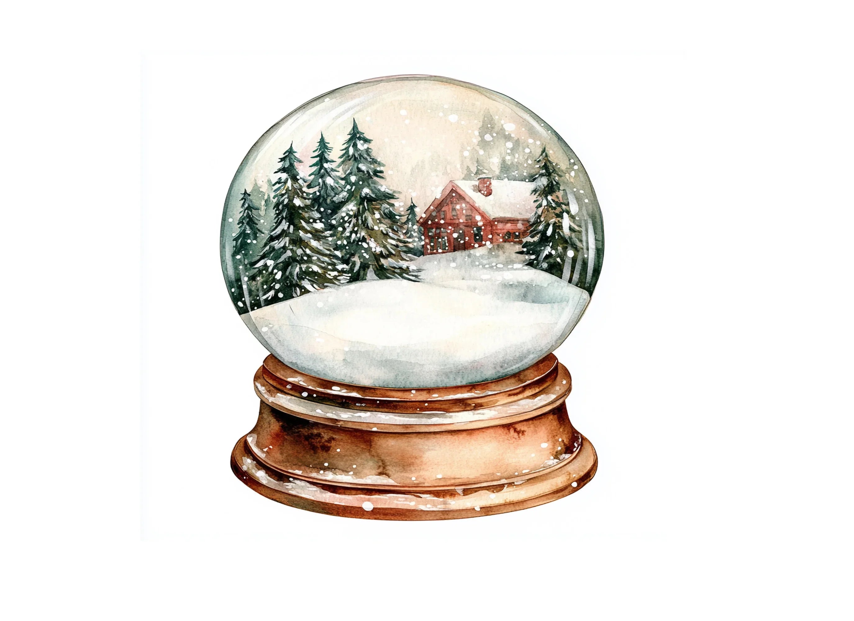 Winter Snow Globe Clipart Bundle