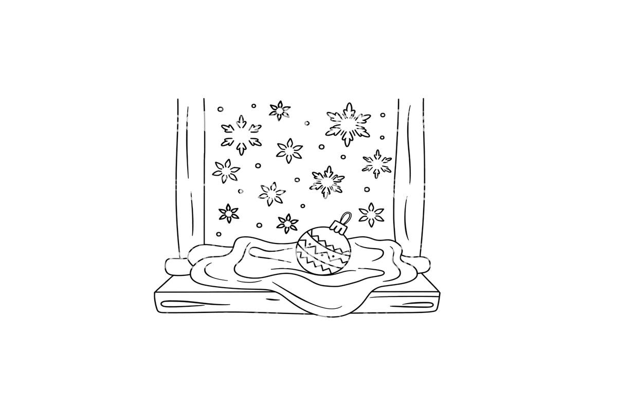 Winter Window Ornament Coloring Books