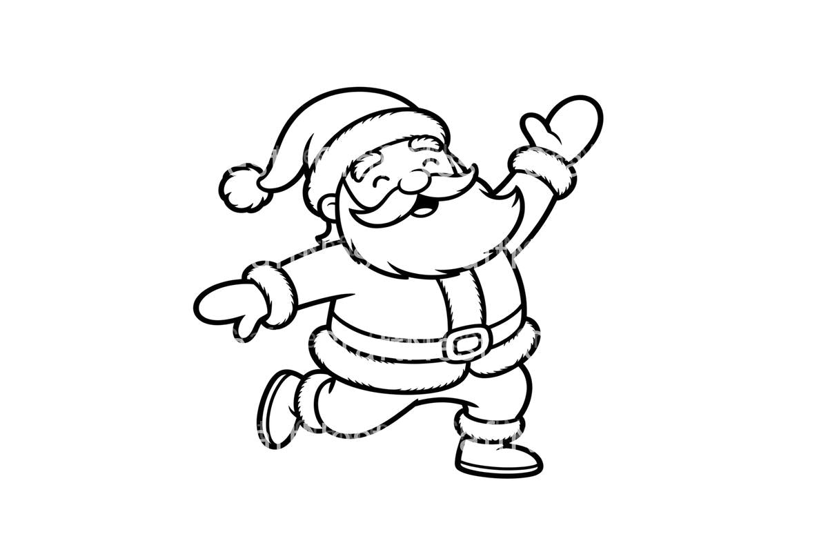 Dancing Santa Claus Fun Coloring Books