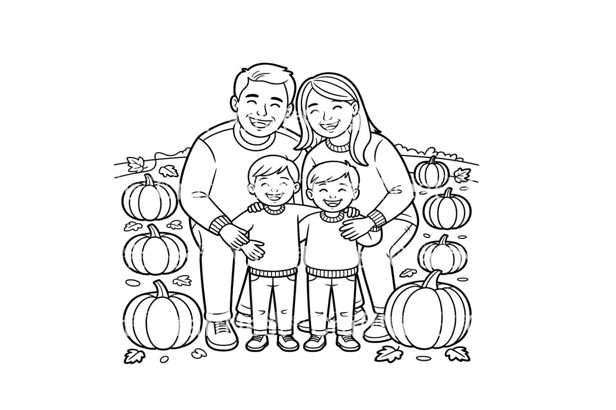 Family Pumpkin Patch Fun Coloring Books