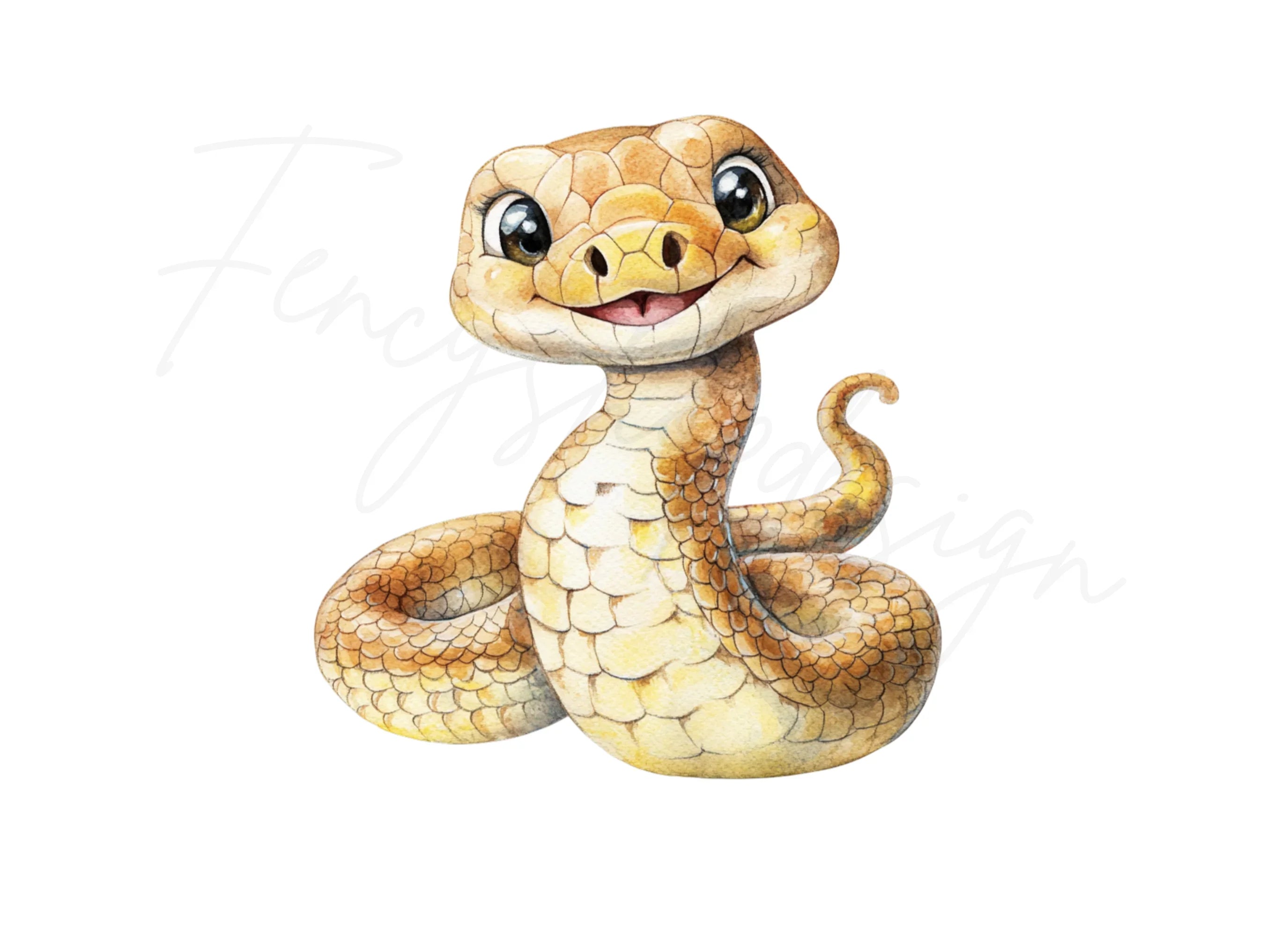 Cute Baby Snake Clipart Bundle