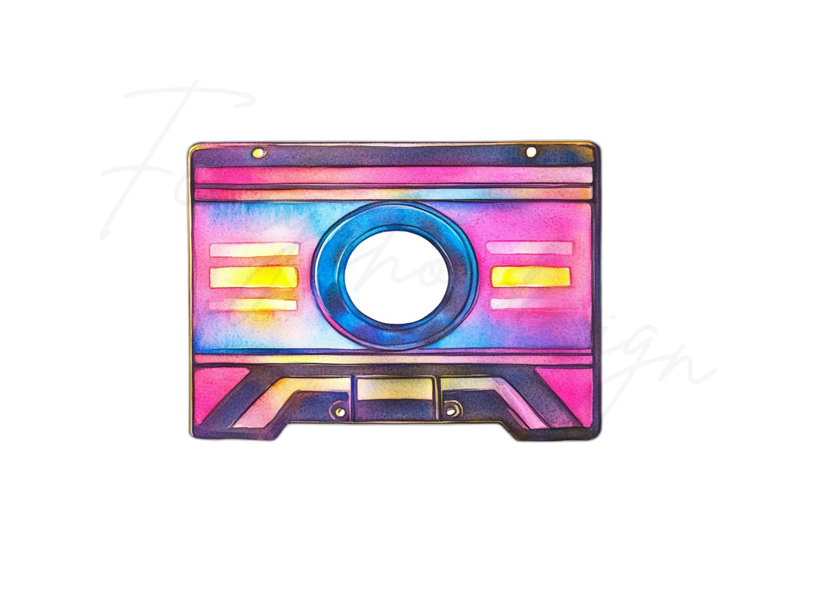 Retro Cassette Tape Clipart Bundle
