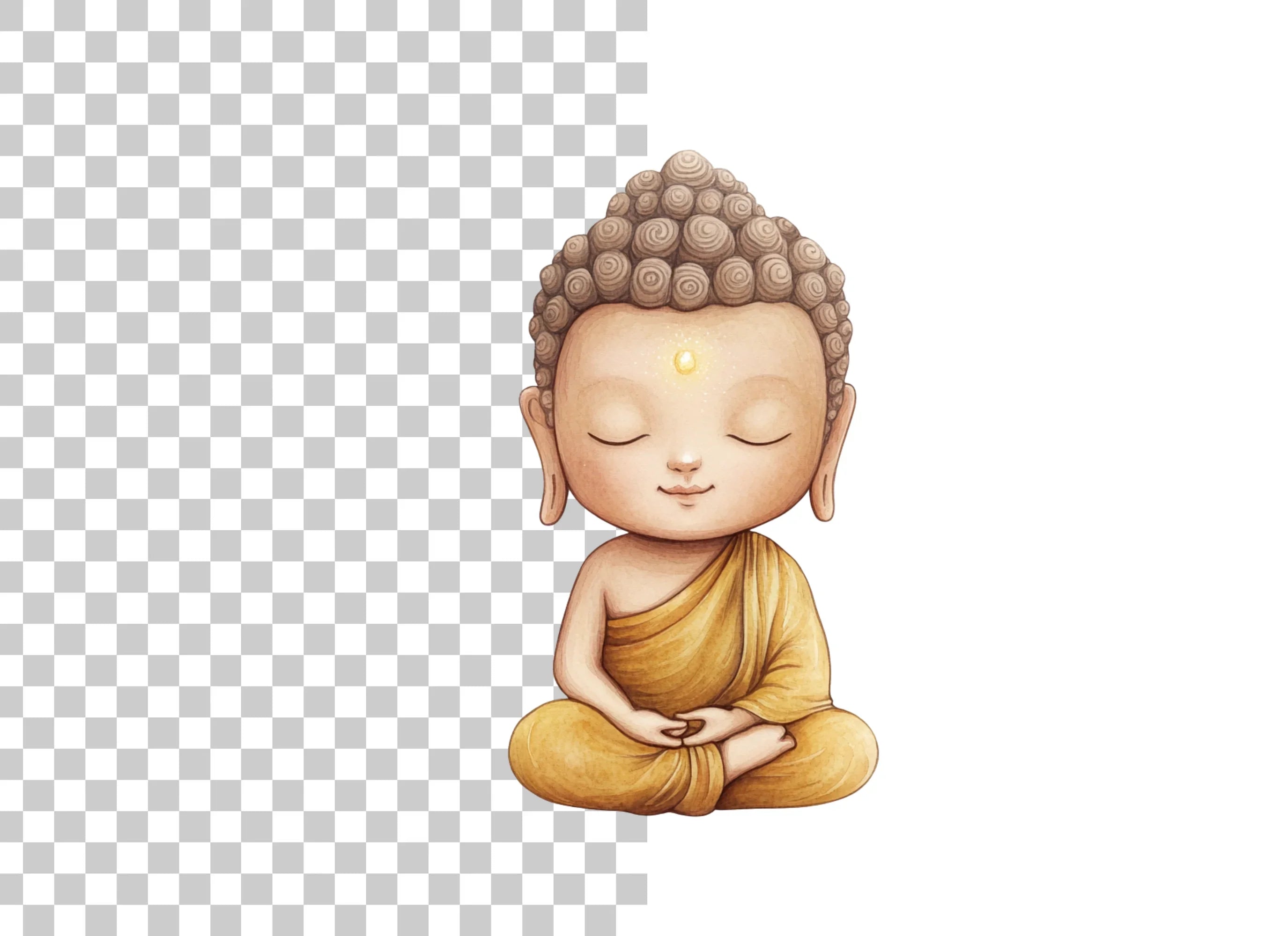 Cute Buddha Clipart Bundle