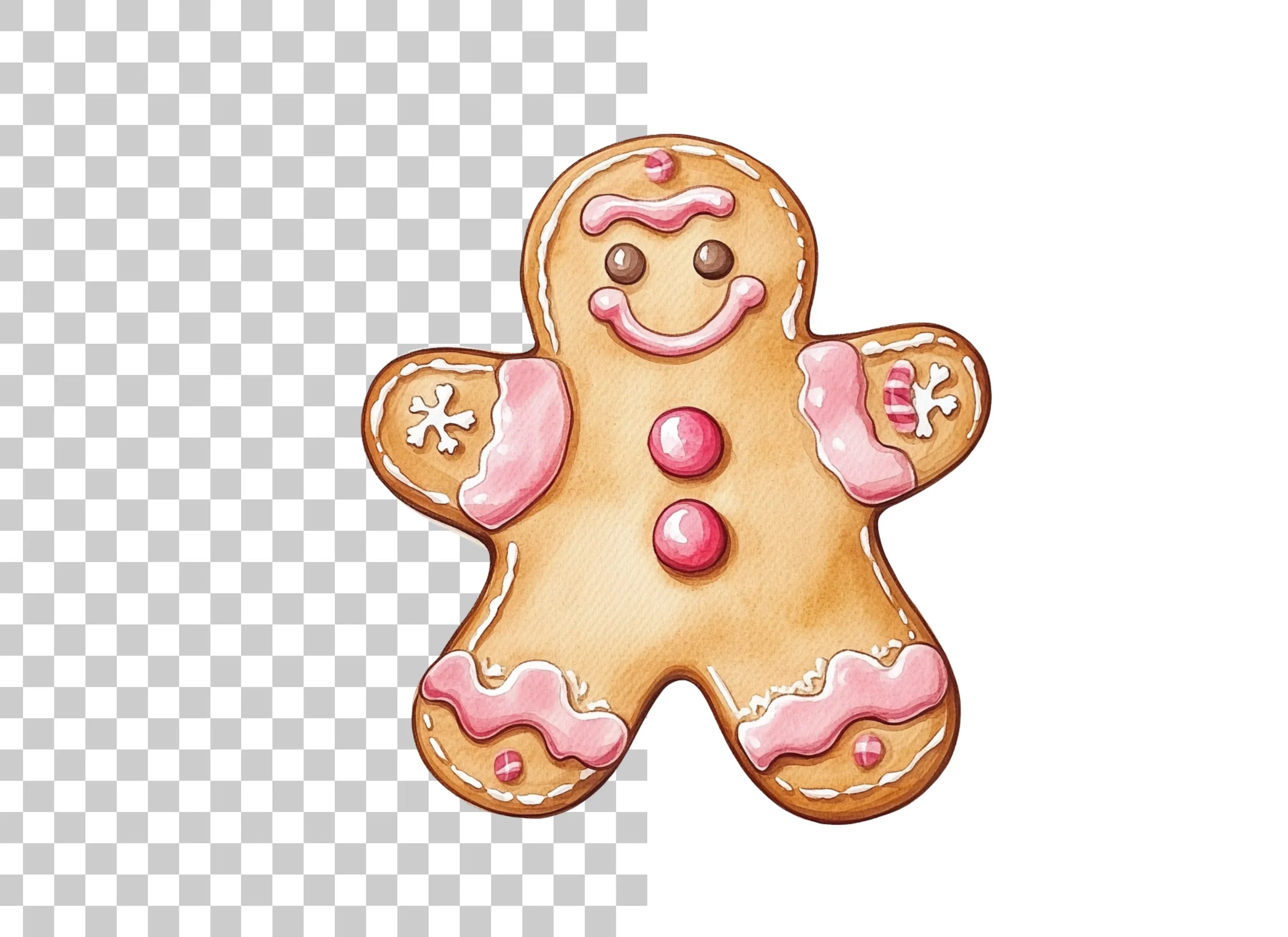Gingerbread Men Duo Clipart Bundle