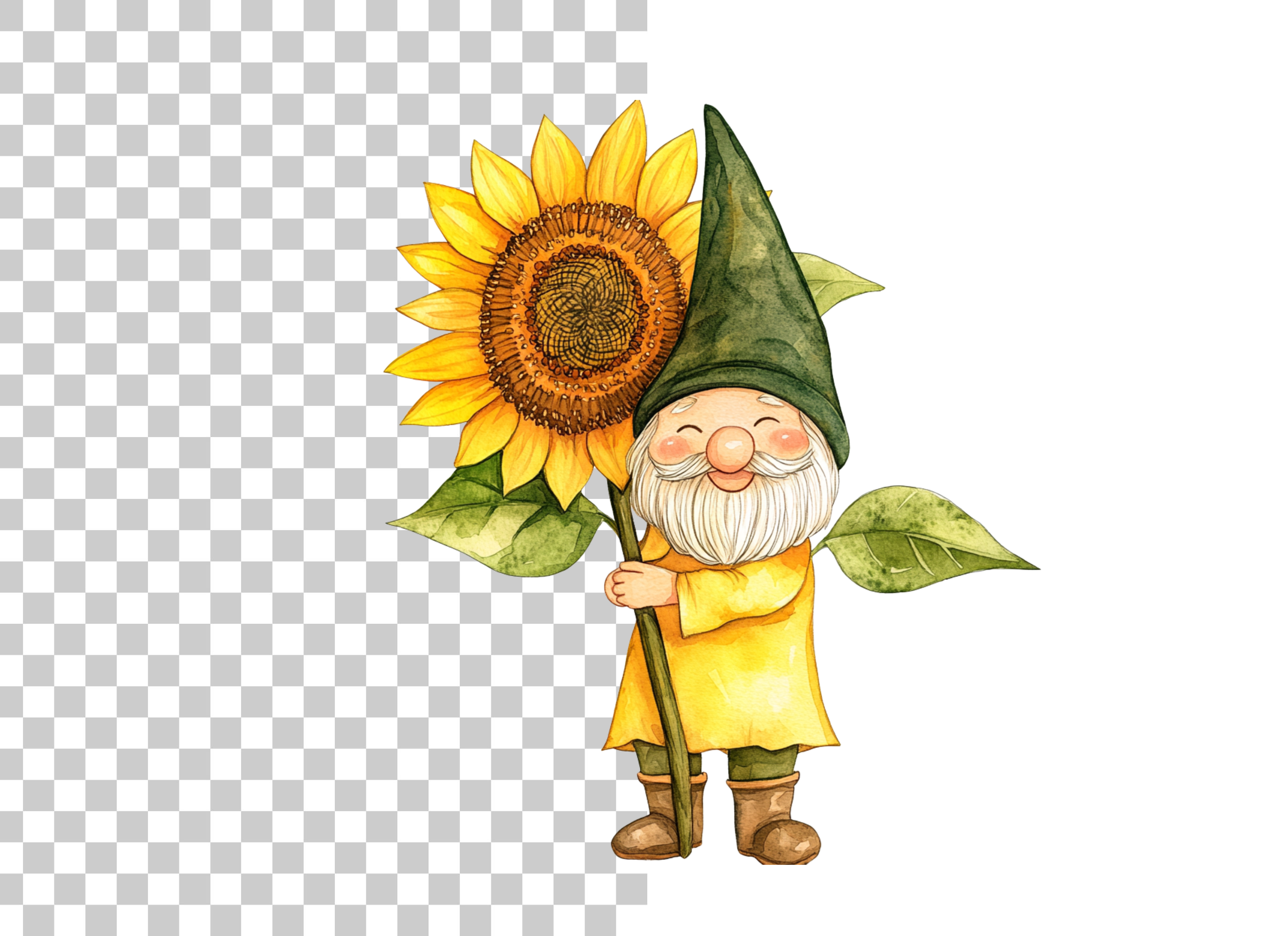 Sunflower Gnomes Clipart Bundle