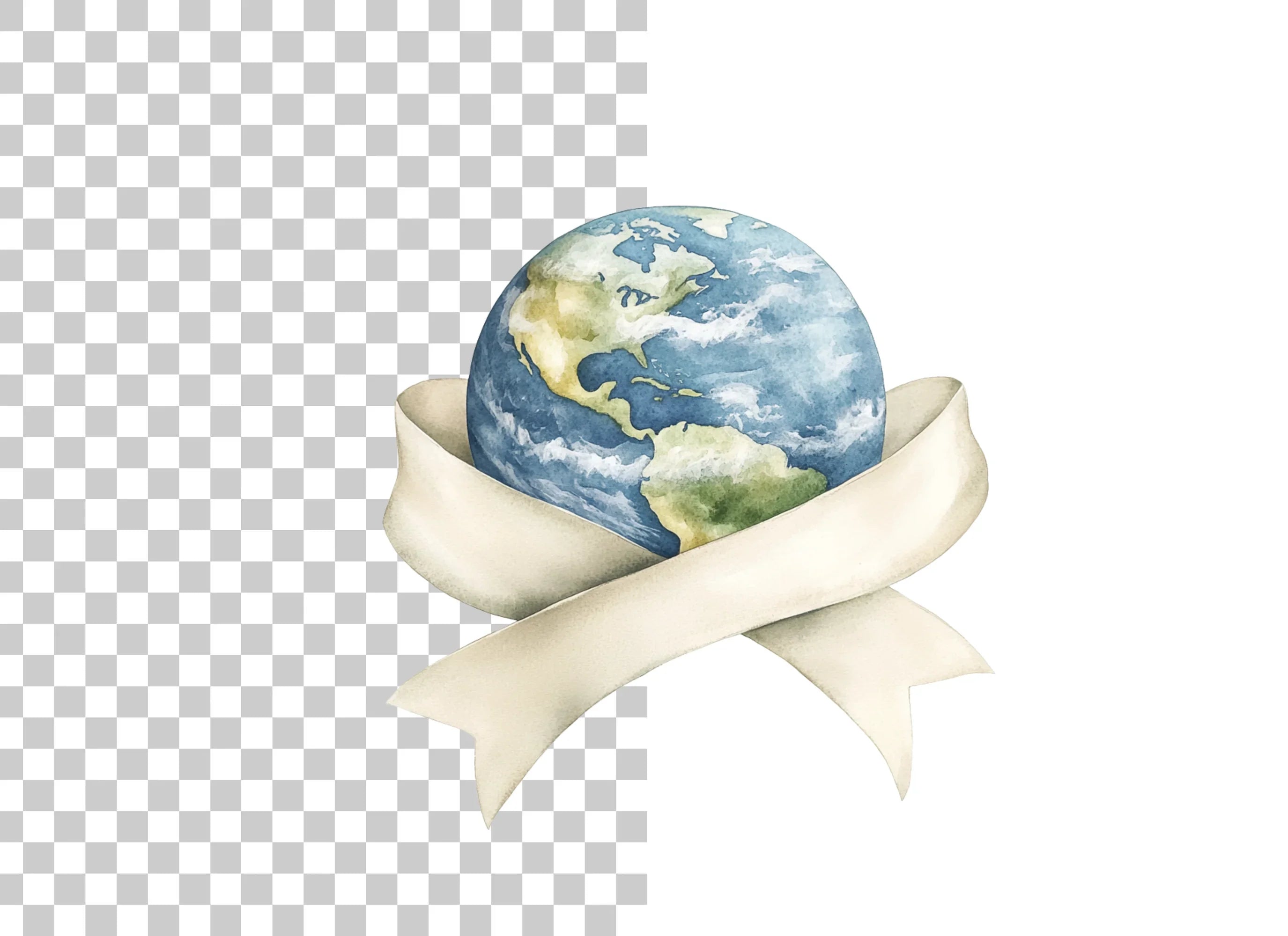 Earth Ribbons Clipart Bundle