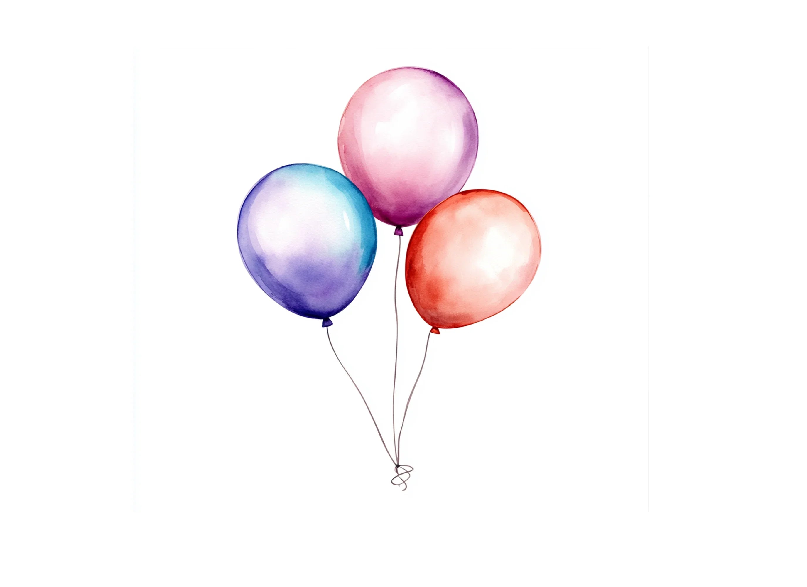 Colorful Balloon Bundles Clipart Bundle