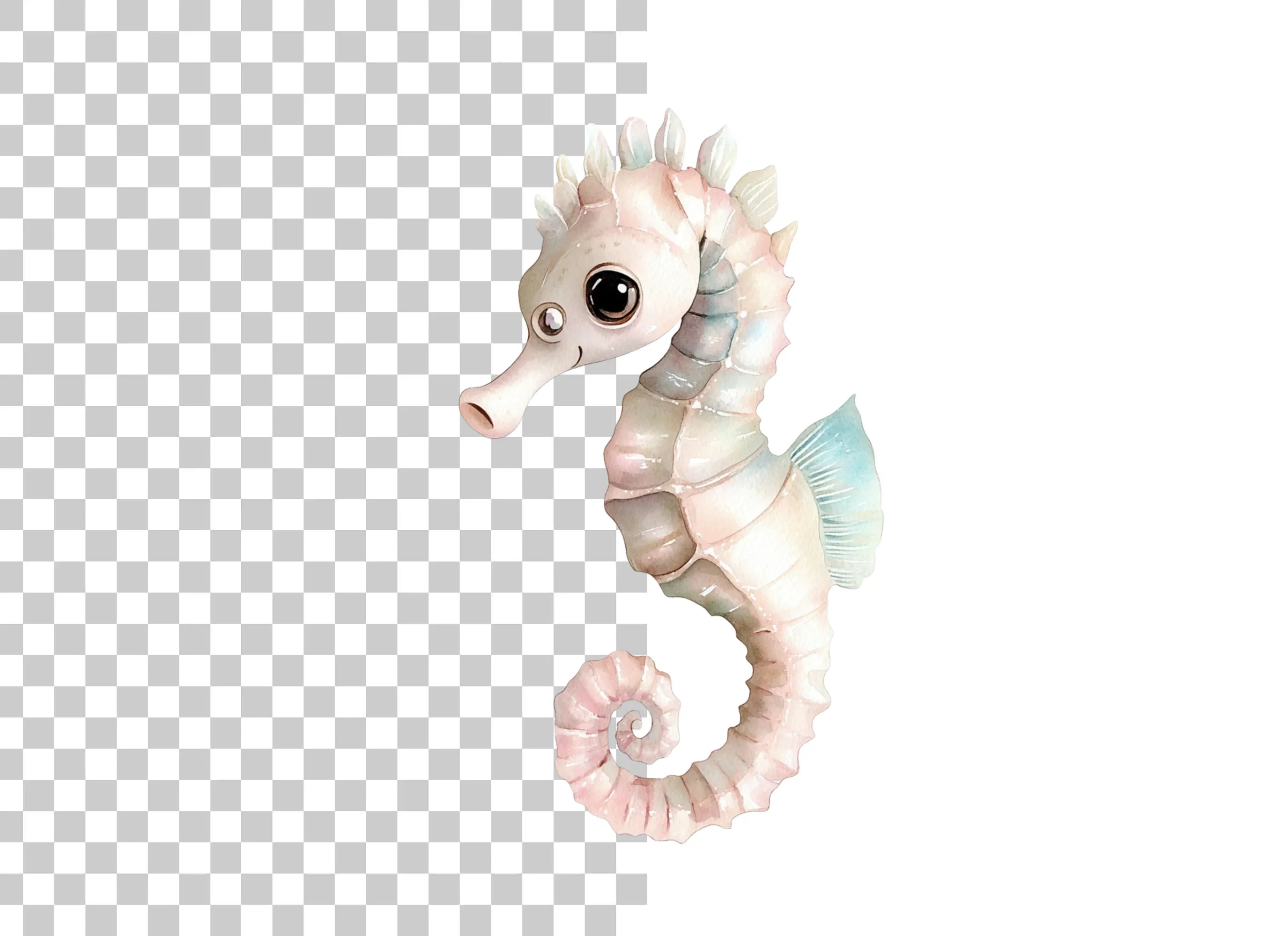 Cute Seahorse Clipart Bundle