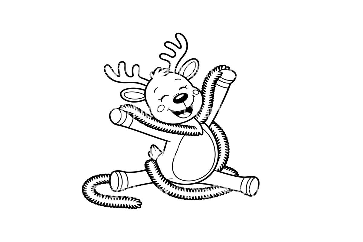 Reindeer Tangled in Tinsel Coloring Books