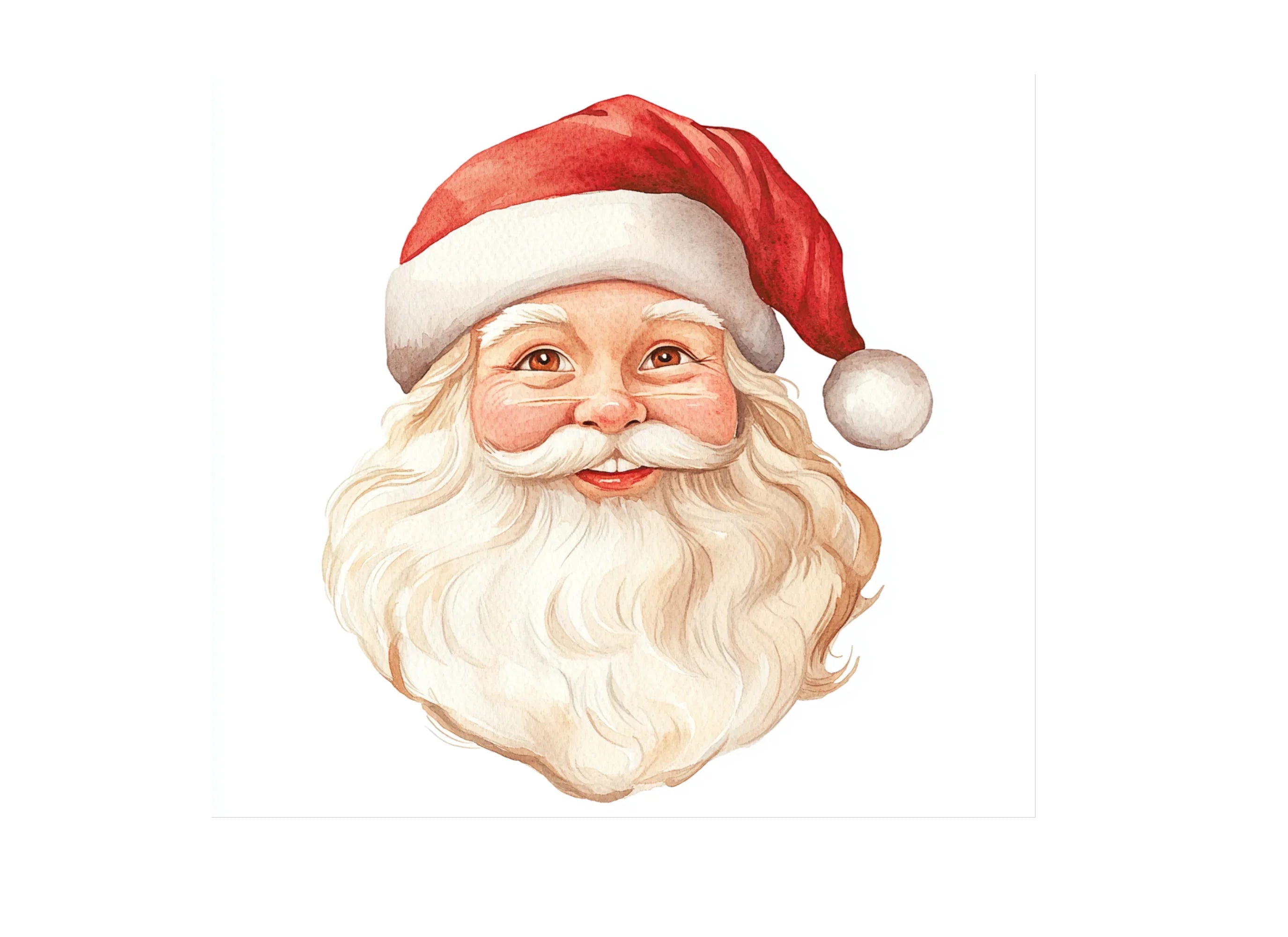 Santa Claus Face Clipart Bundle