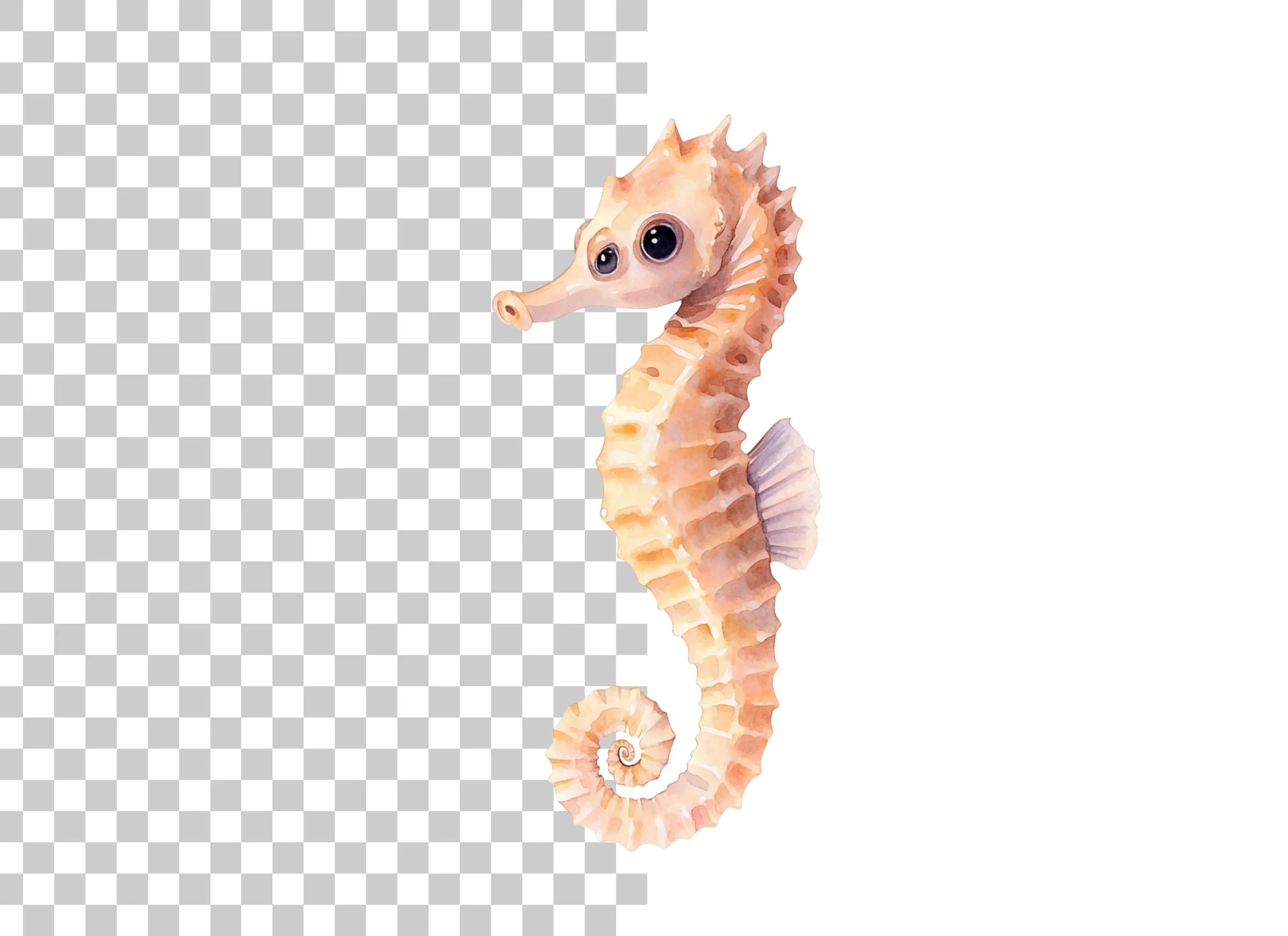 Cute Seahorse Clipart Bundle