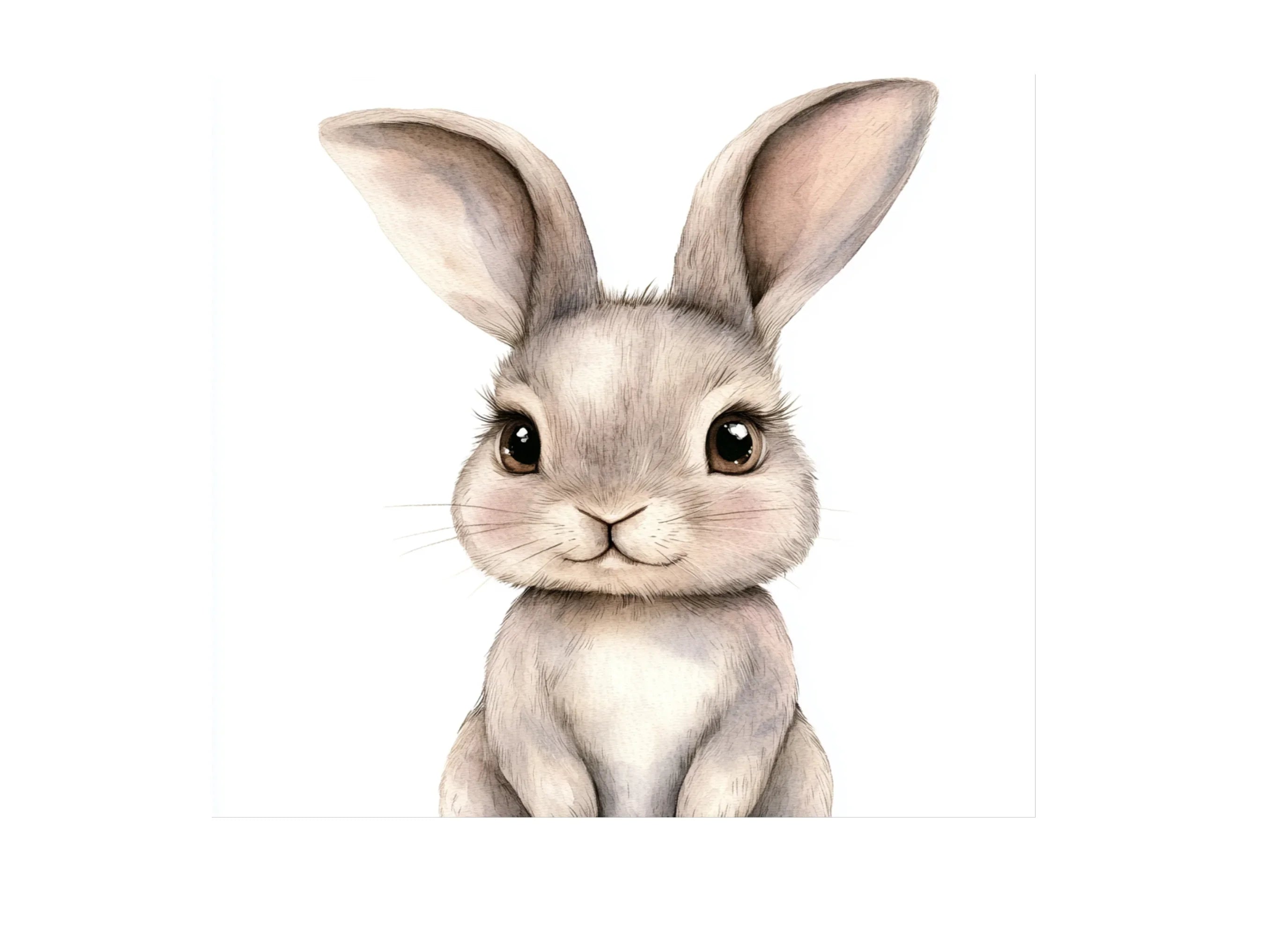 Cute Bunny Faces Clipart Bundle