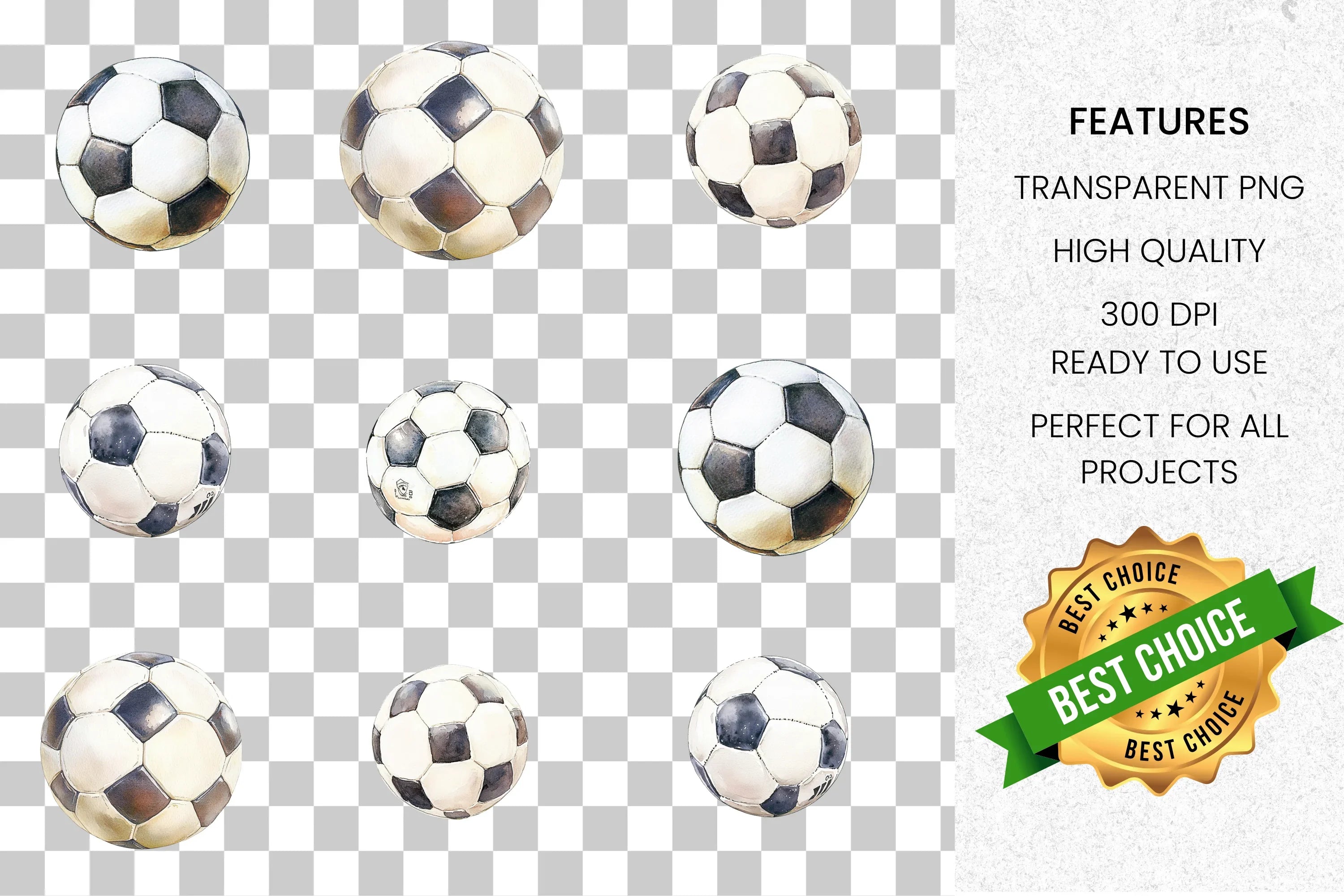 Soccer Ball Clipart Bundle