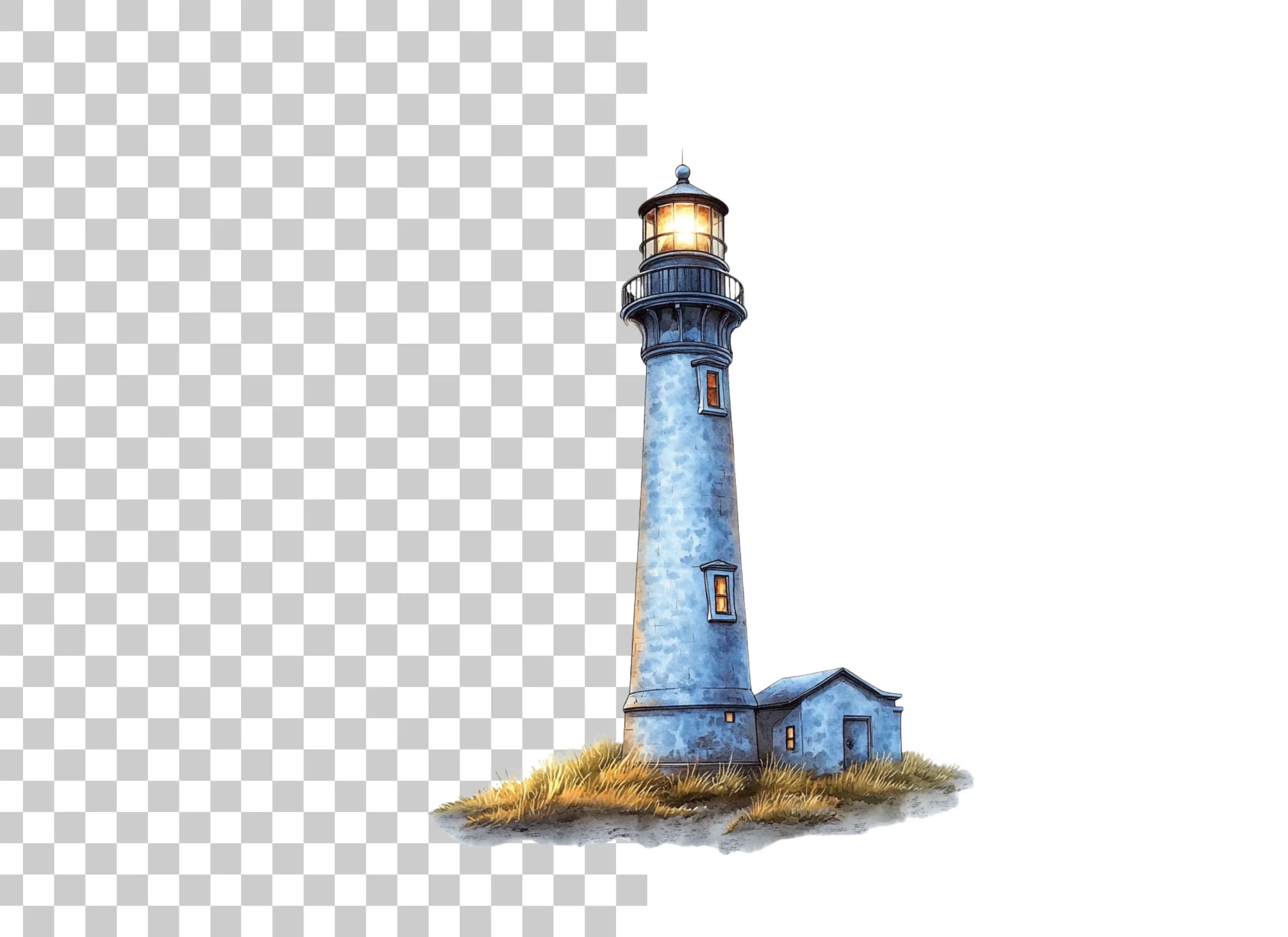 Coastal Lighthouse Illustration Clipart Bundle