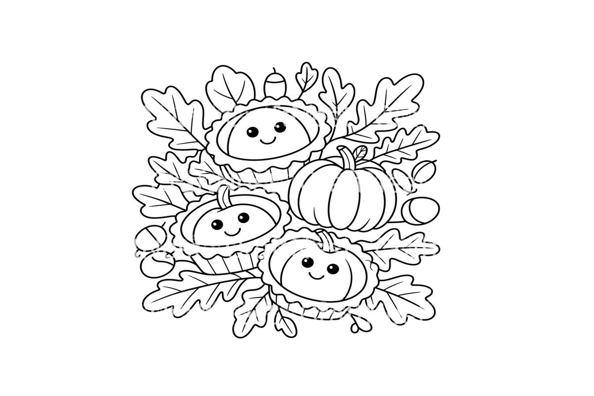 Autumn Harvest Thanksgiving Coloring Books