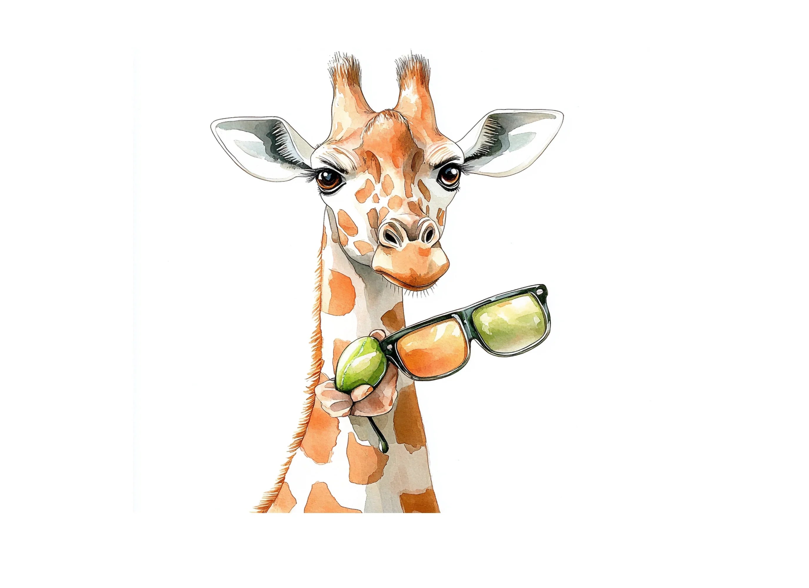 Cool Giraffe with Sunglasses Clipart Bundle