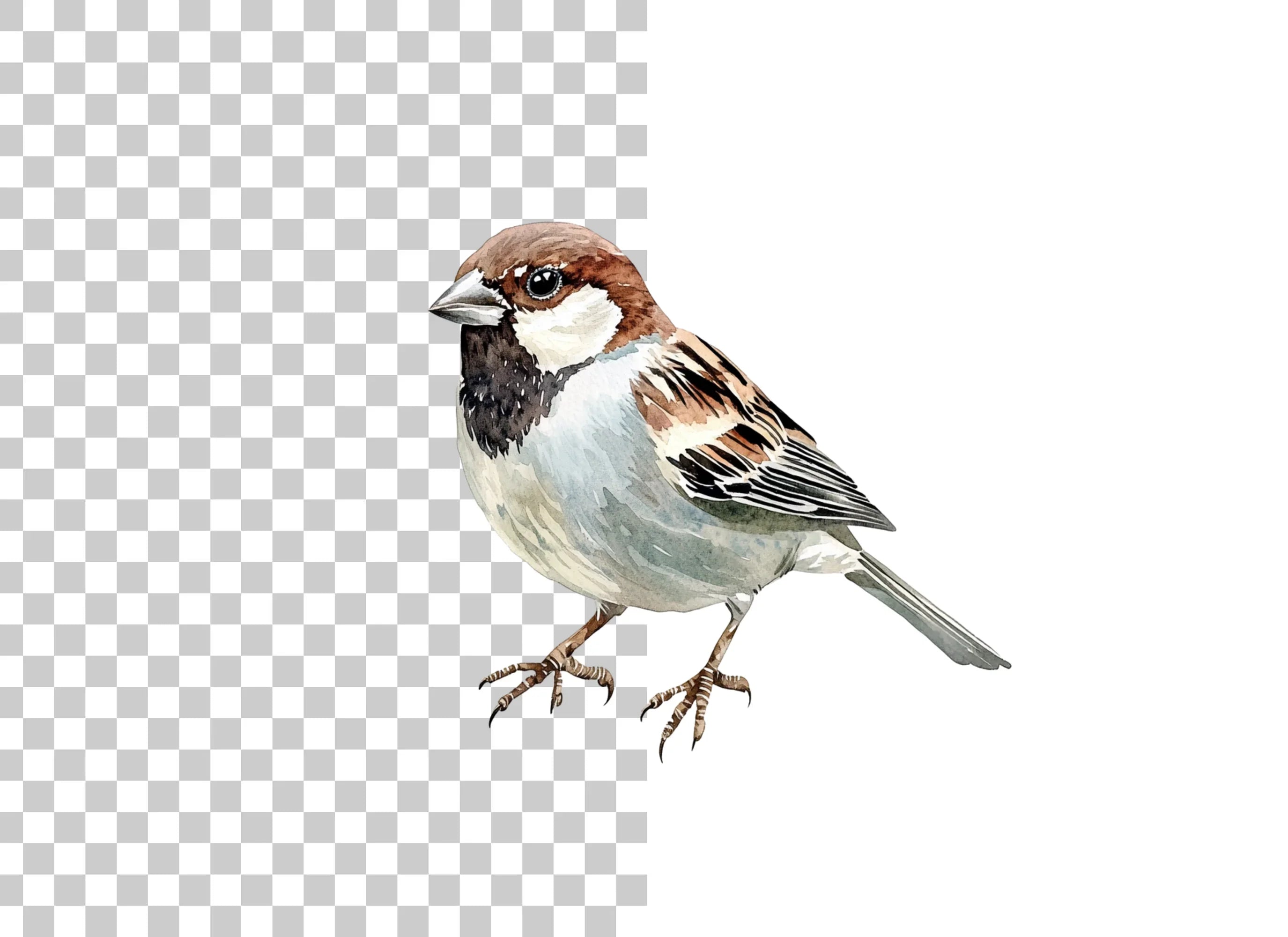 House Sparrow Bird Clipart Bundle