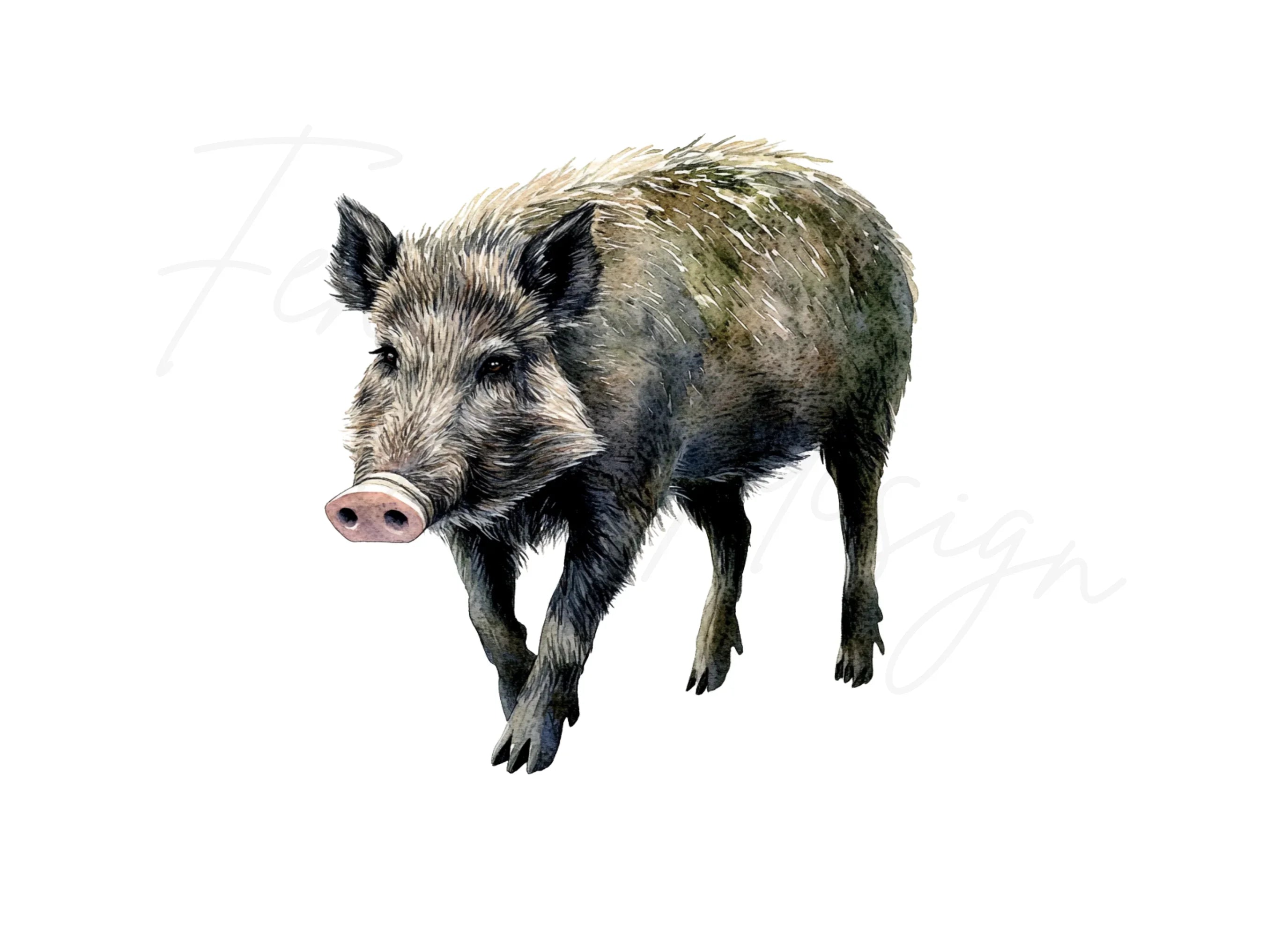 Wild Boar Clipart Bundle