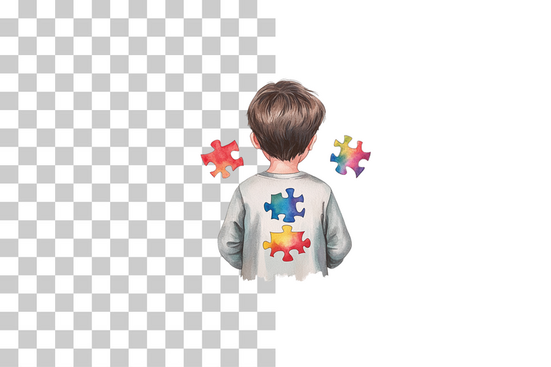Autism Awareness Puzzle Boy Clipart Bundle - CraftNest - Digital Crafting and Art