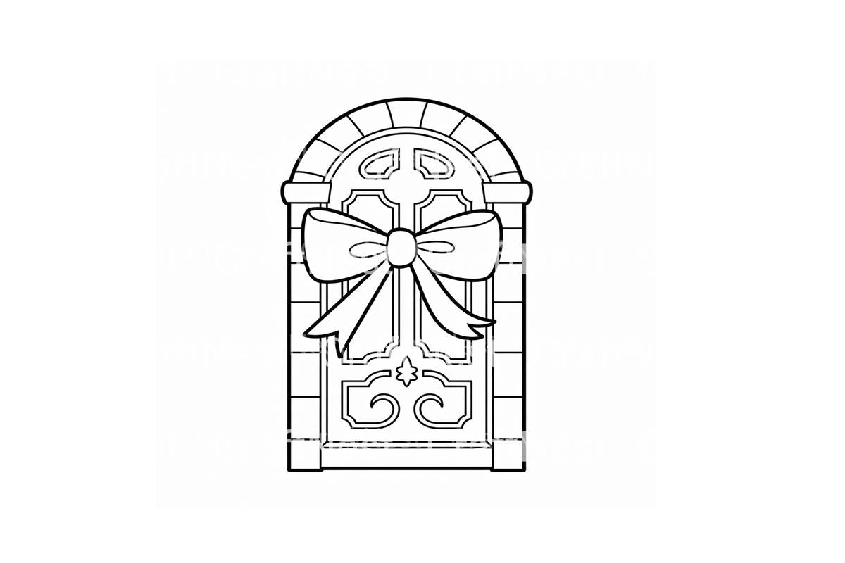 Festive Doors and Animals Coloring Books