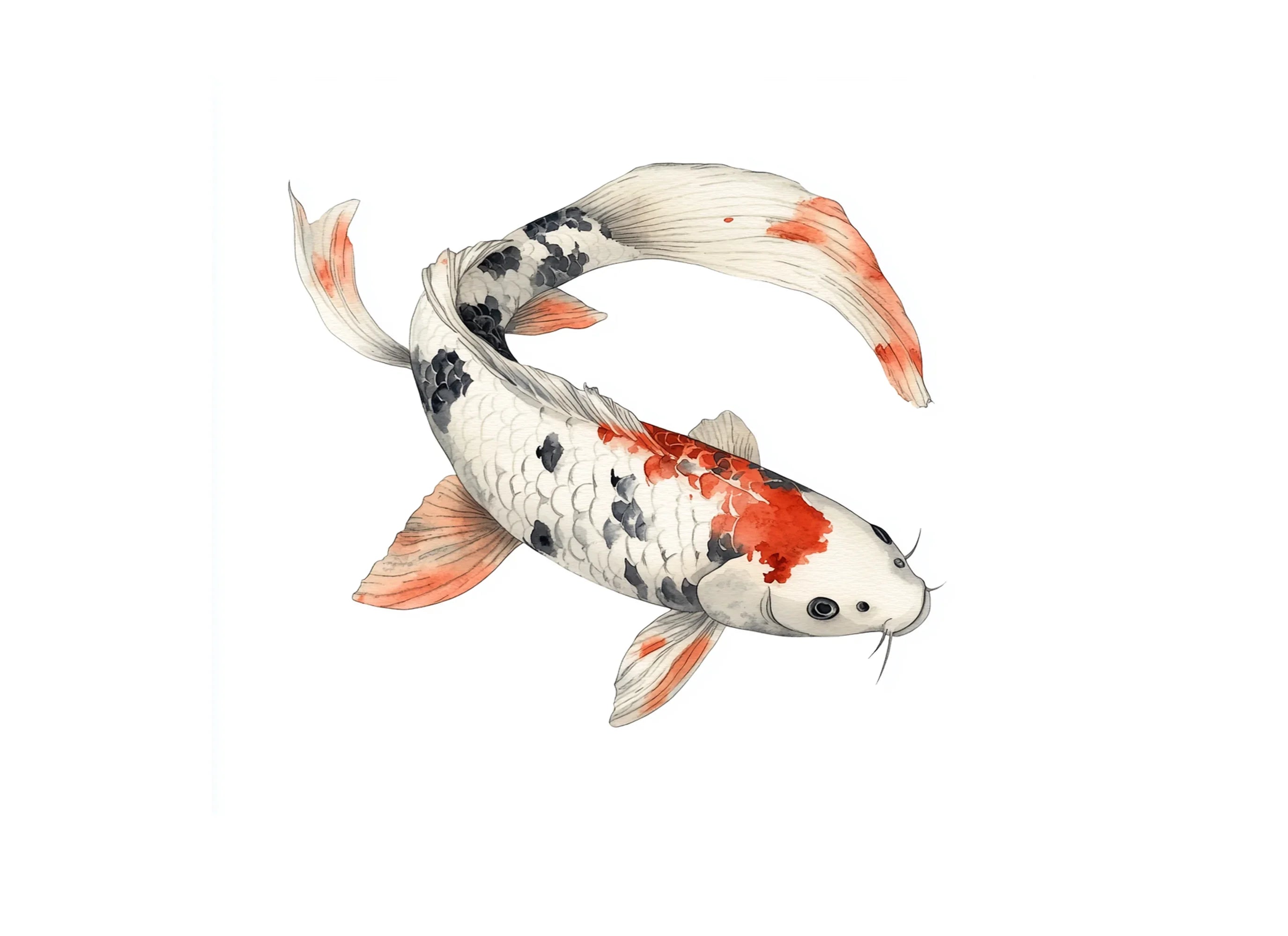 Vibrant Japanese Koi Fish Clipart Bundle