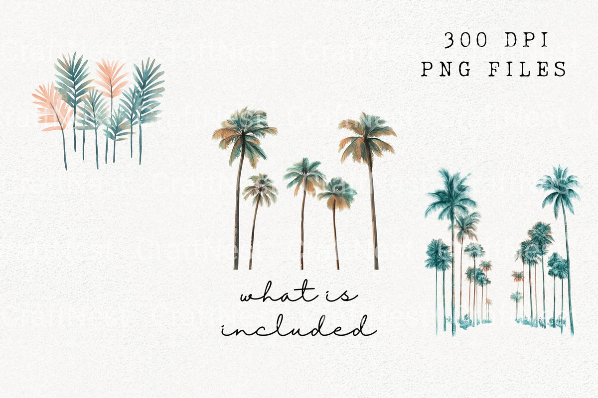 Lush Tropical Foliage Clipart Bundle