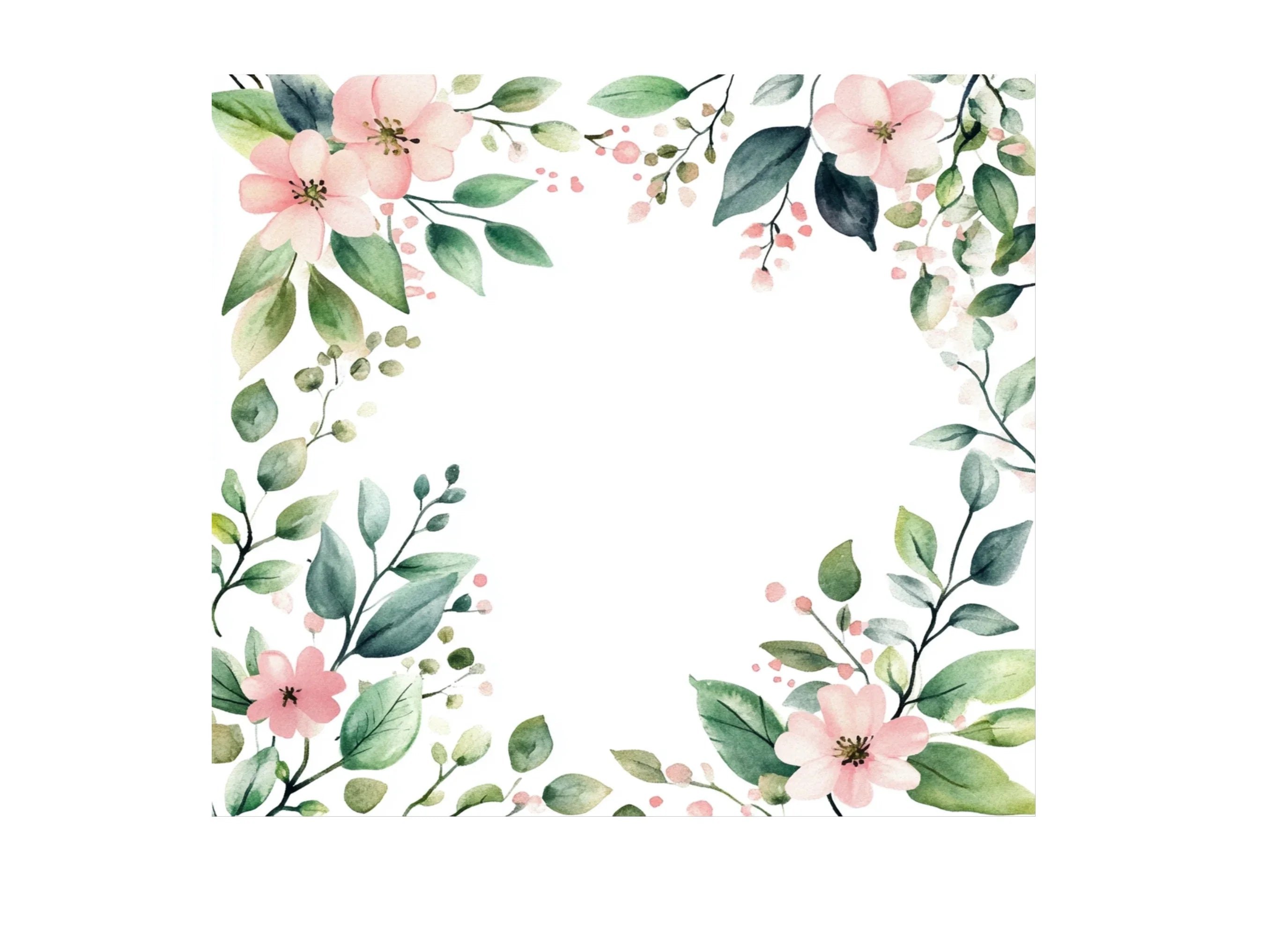 Elegant Floral Border Clipart Bundle