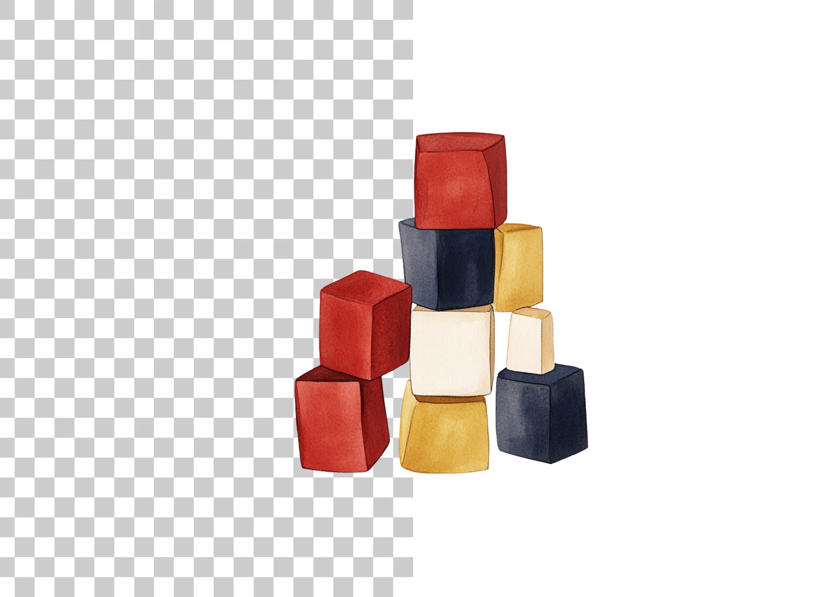 Abstract Building Blocks Clipart Bundle