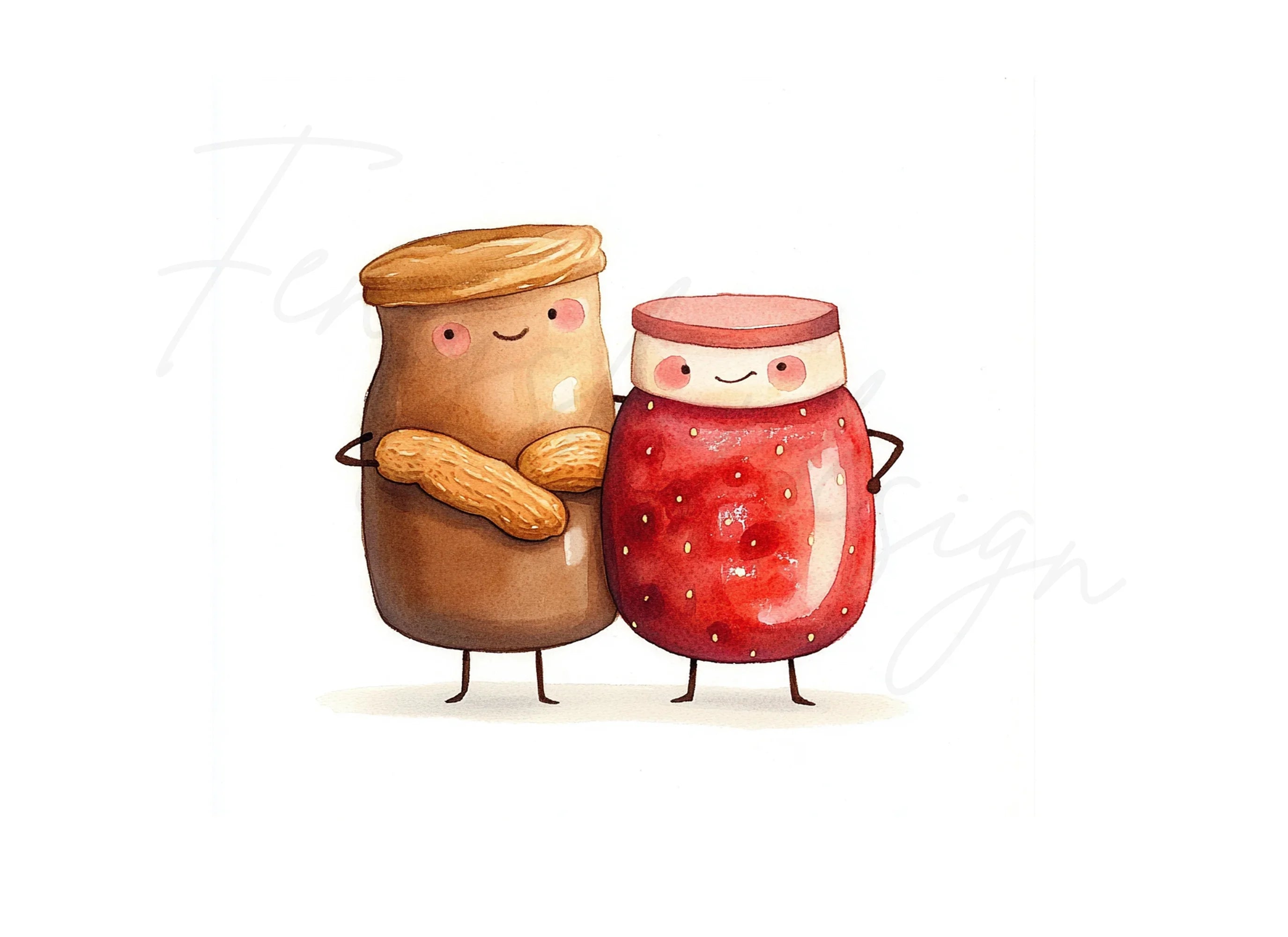 Cute Peanut Butter and Jelly Clipart Bundle