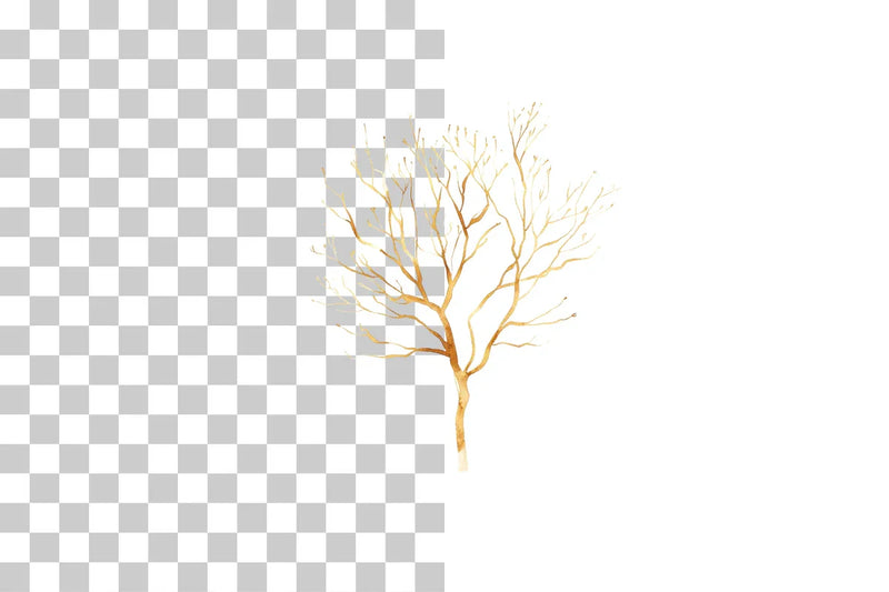 Elegant Golden Christmas Trees Clipart Bundle - CraftNest - Digital Crafting and Art