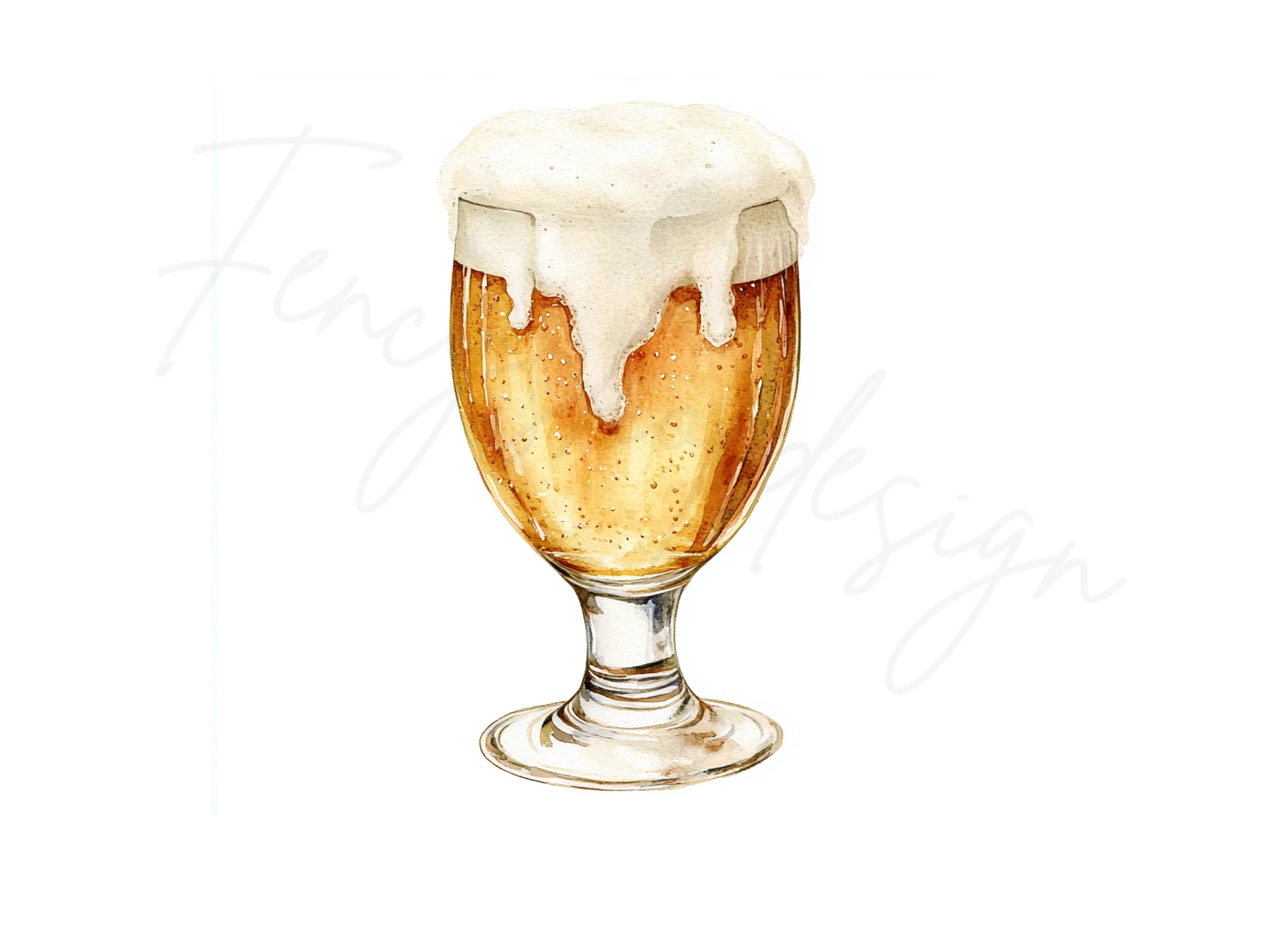 Foamy Beer Glasses Clipart Bundle