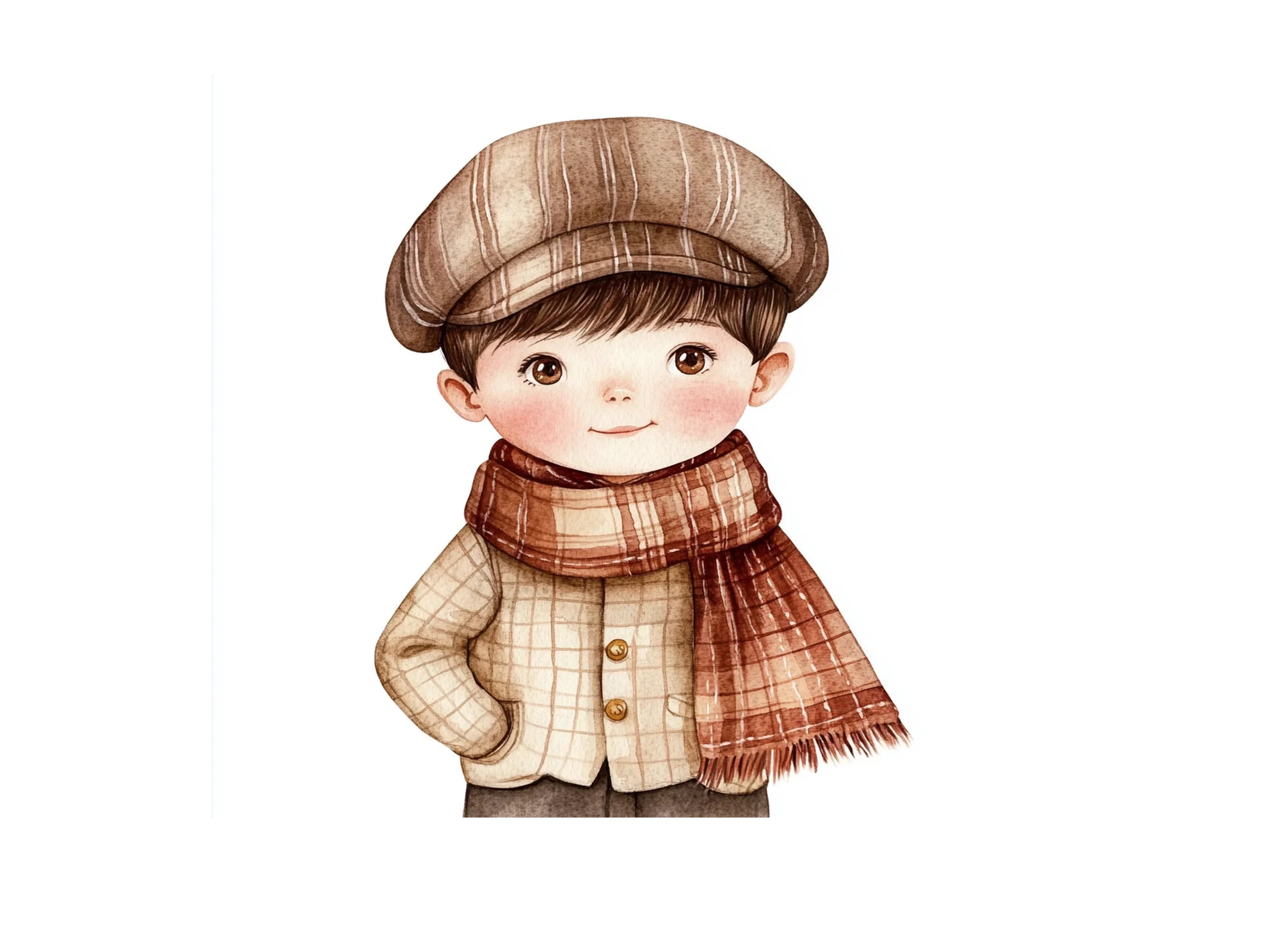Vintage Boys Clipart Bundle
