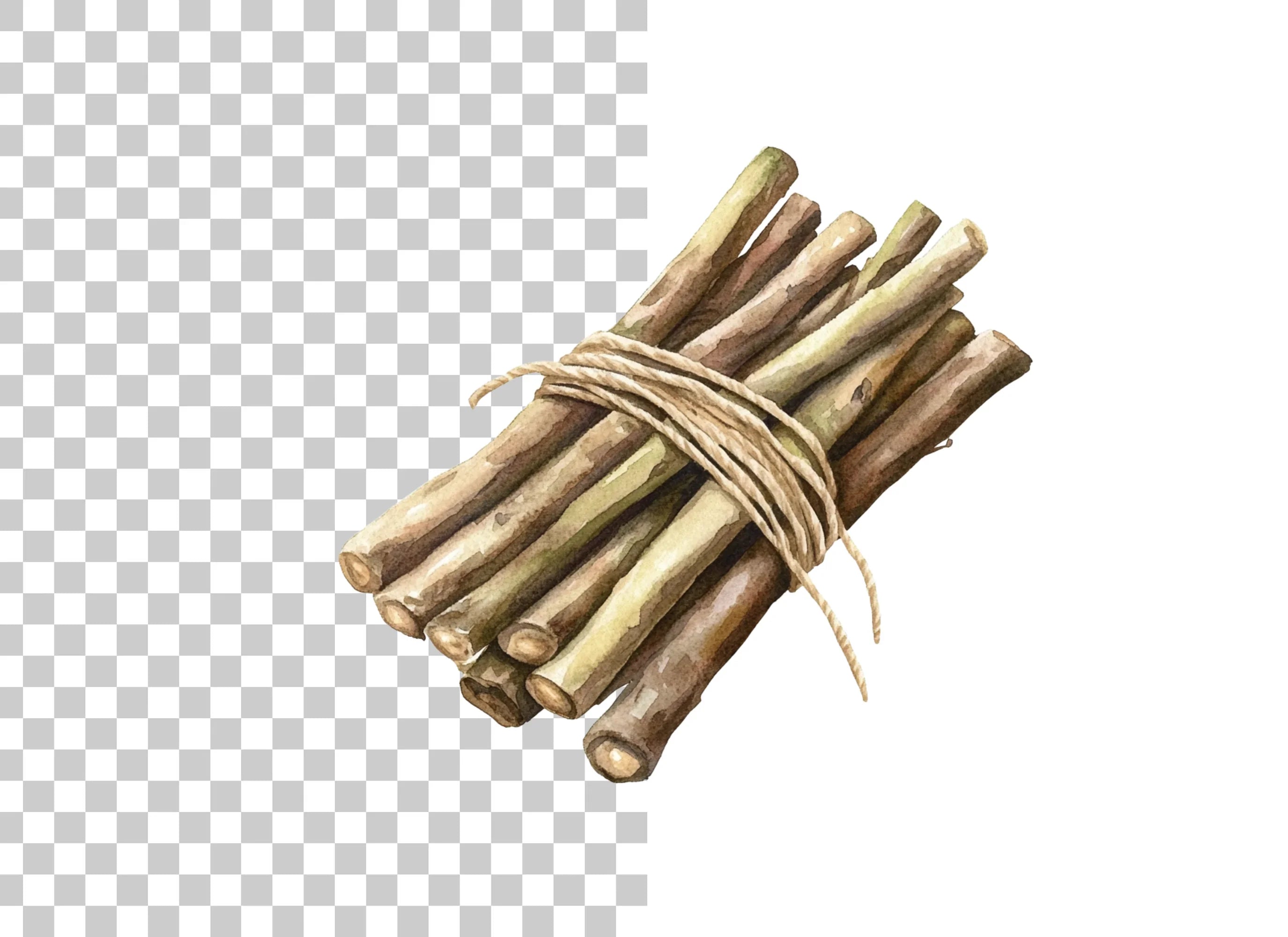 Rustic Wood Sticks Clipart Bundle