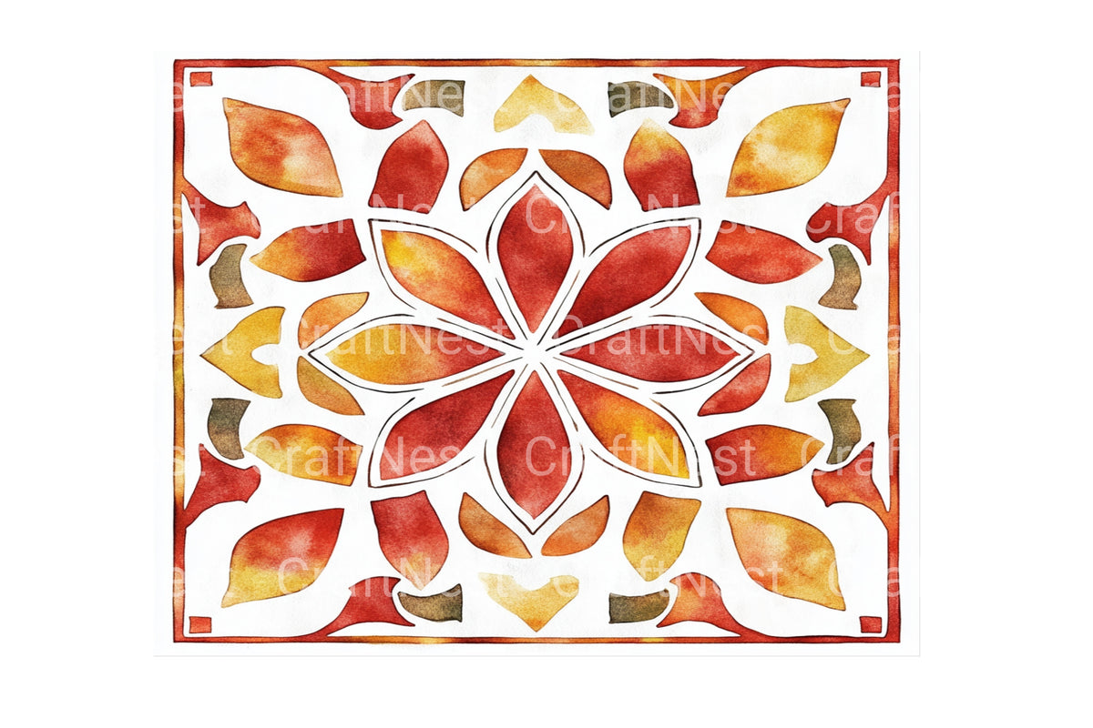 Mediterranean Tile Graphics Clipart Bundle