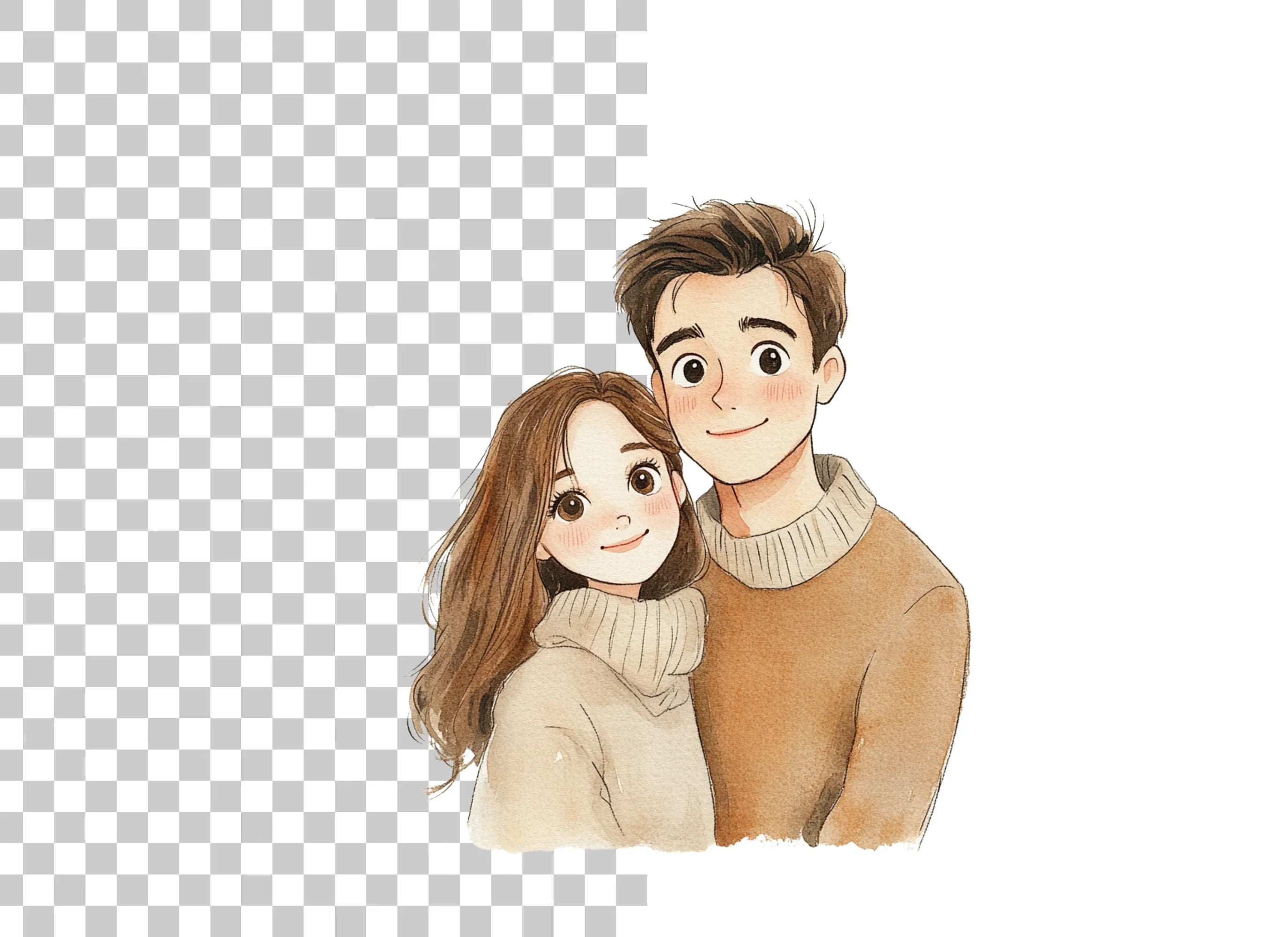 Cute Couple Romantic Clipart Bundle