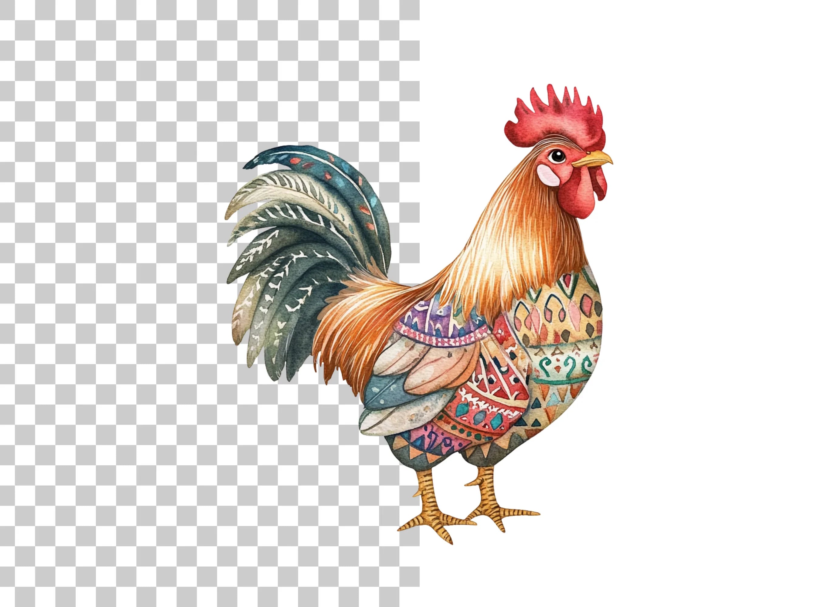 Rooster Clipart Bundle