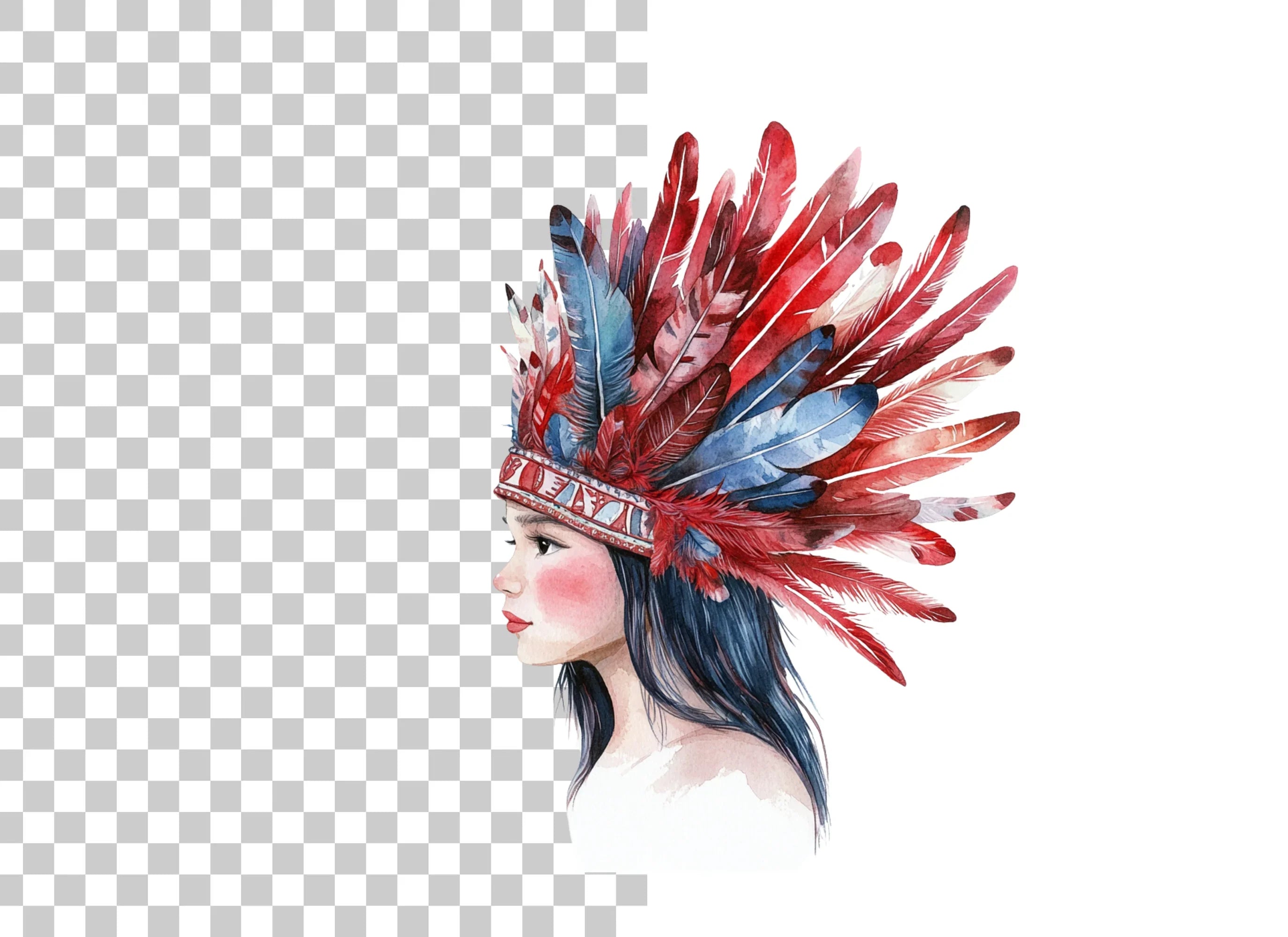 Native American Headdress Clipart Bundle