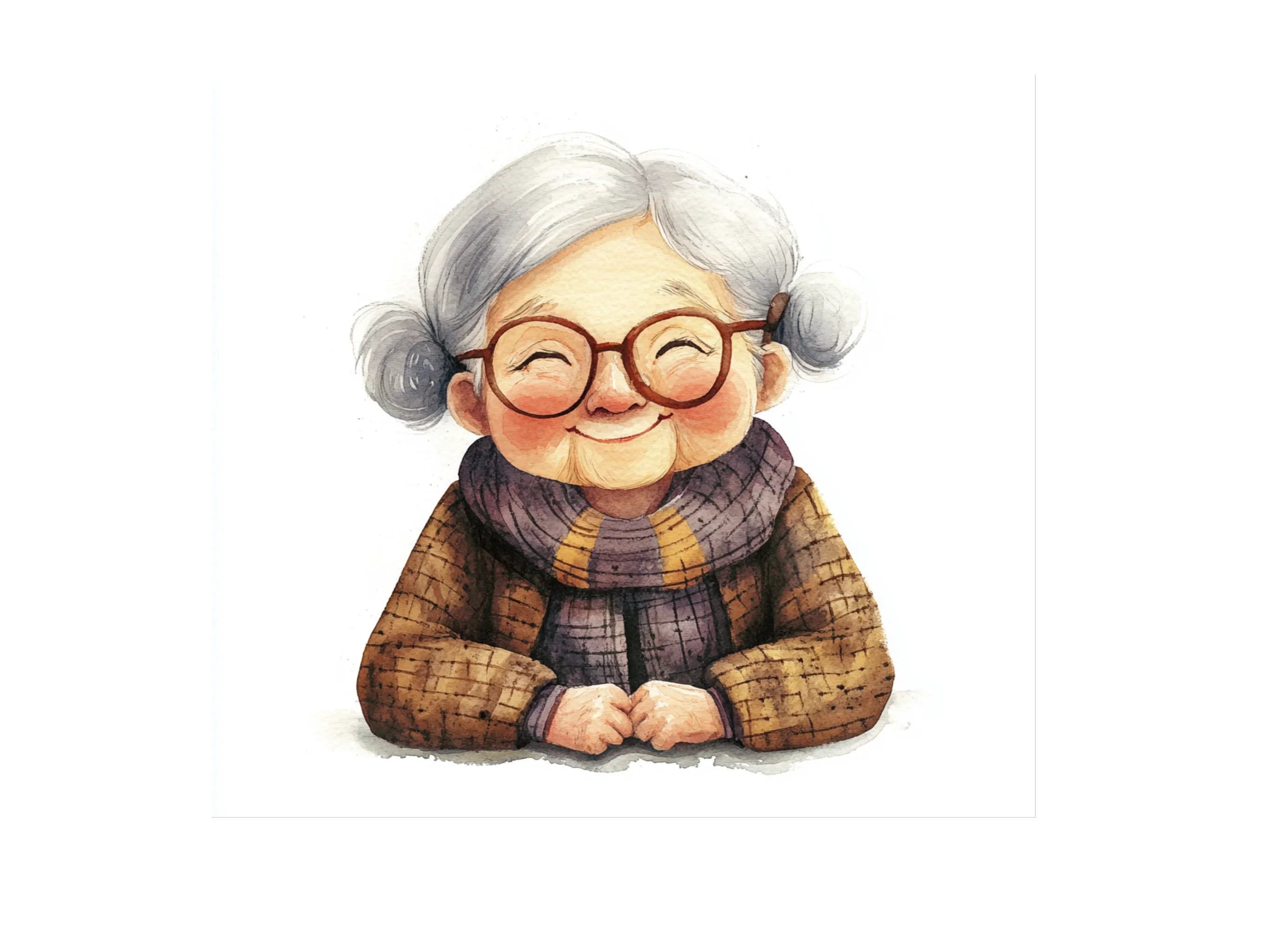 Cute Old Lady Fairy Character Clipart Bundle