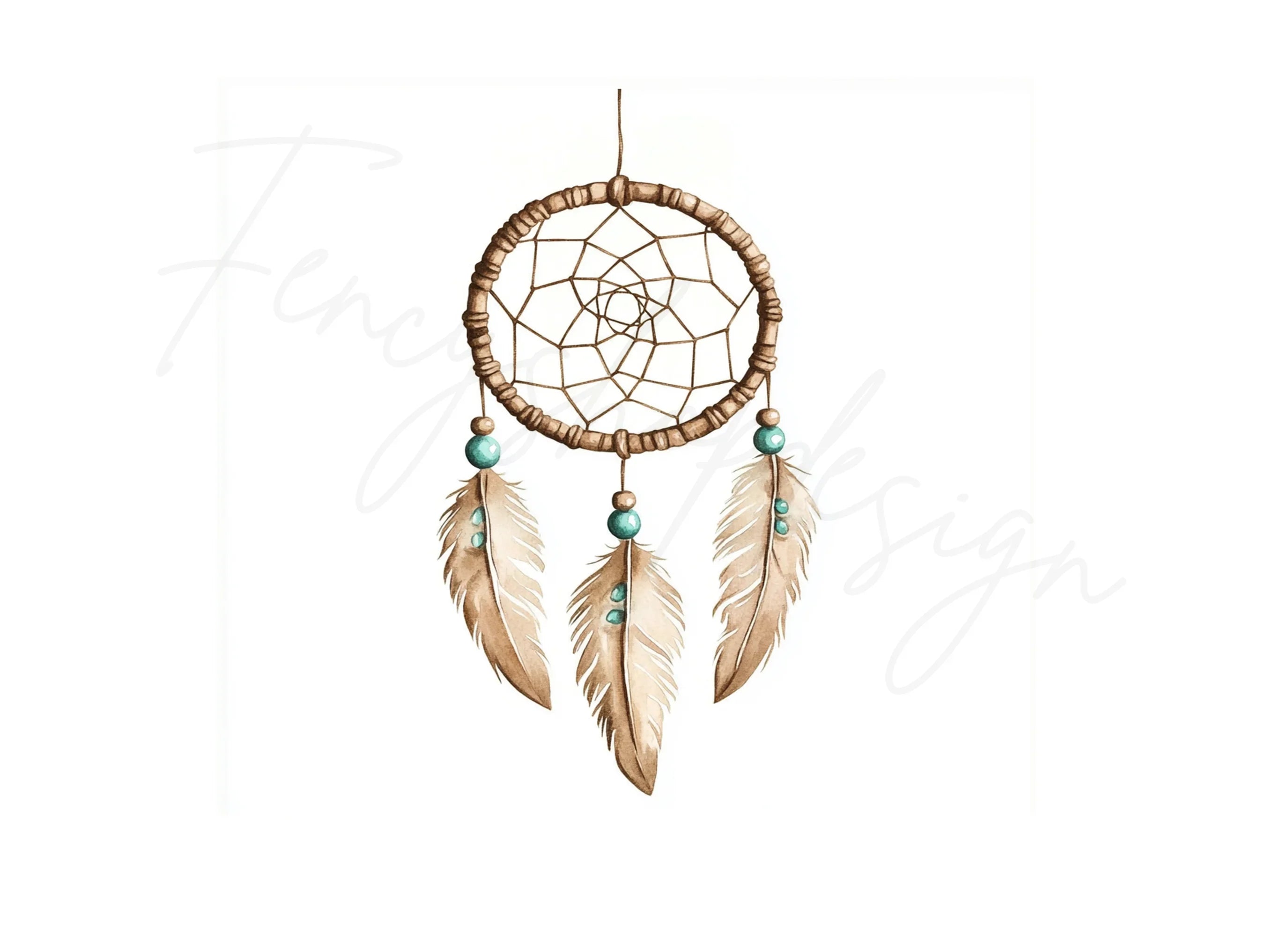 Boho Dream Catcher Clipart Bundle